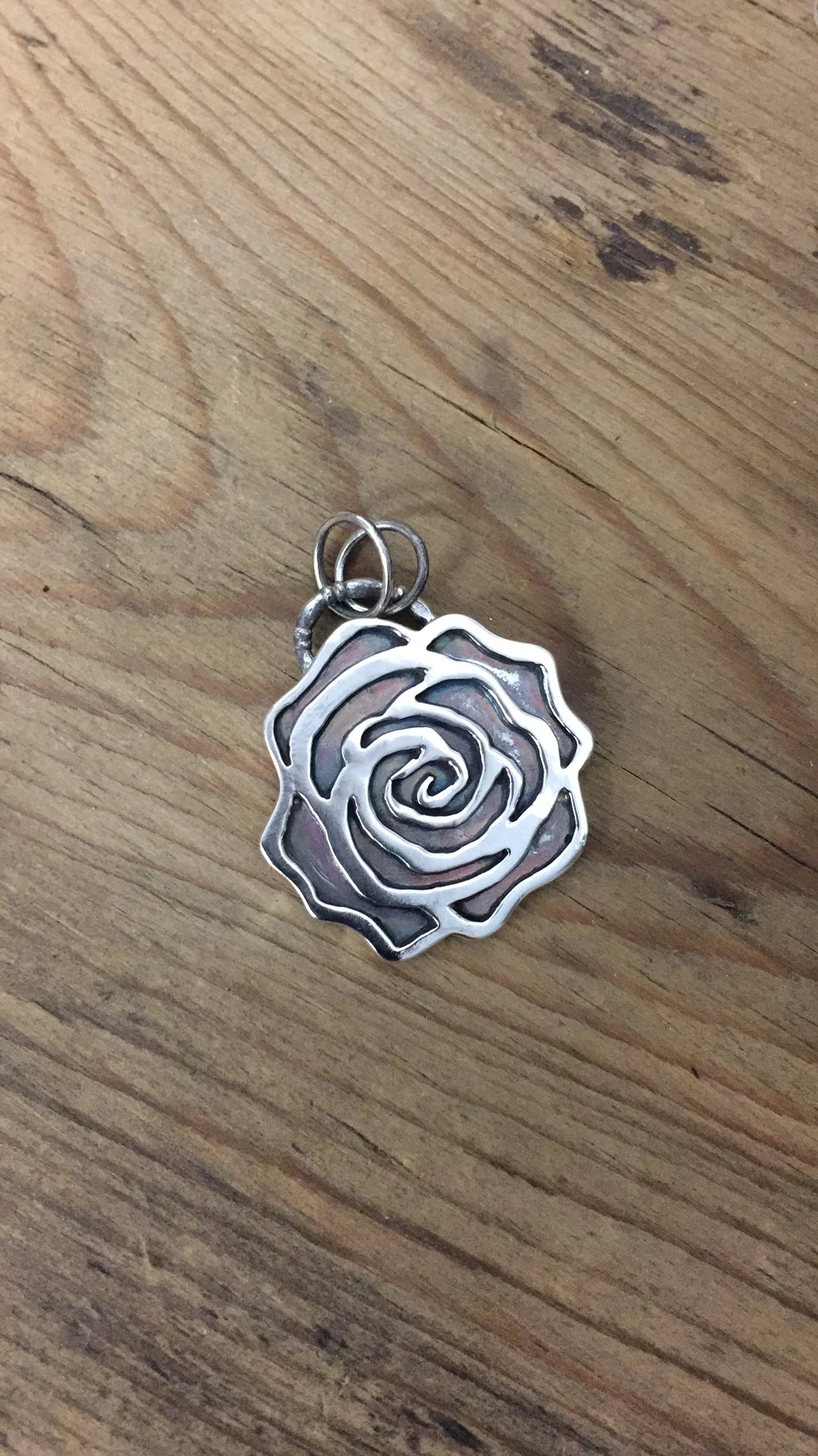 Rose Silhouette Pendant