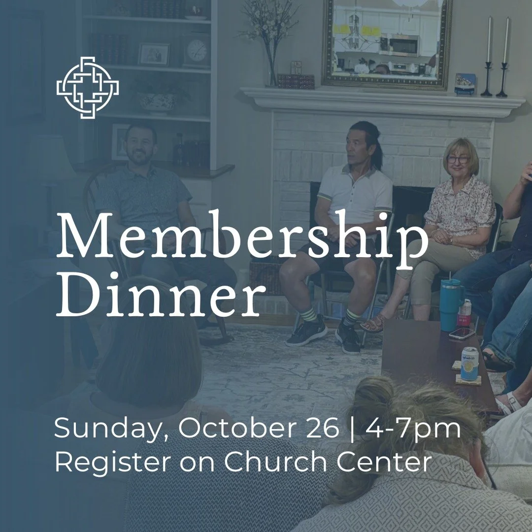 Interested in membership at Redeemer? Join us for a Membership Dinner on October 26 at 4pm! We'll gather for introductions and discussion and close with a meal together. Dinner is provided. Please register on Church Center if you plan on attending! L