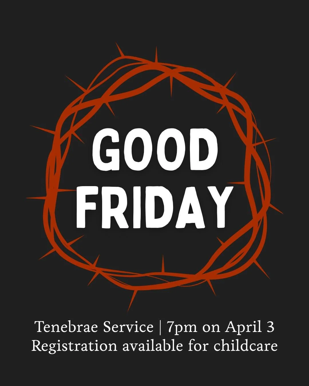 On Friday at 7pm, we will gather at Socrates for a Tenebrae service, in which we hear and meditate on the seven last words of Christ before his death. The service begins with seven lit candles, and as each word is read, one candle is extinguished, un