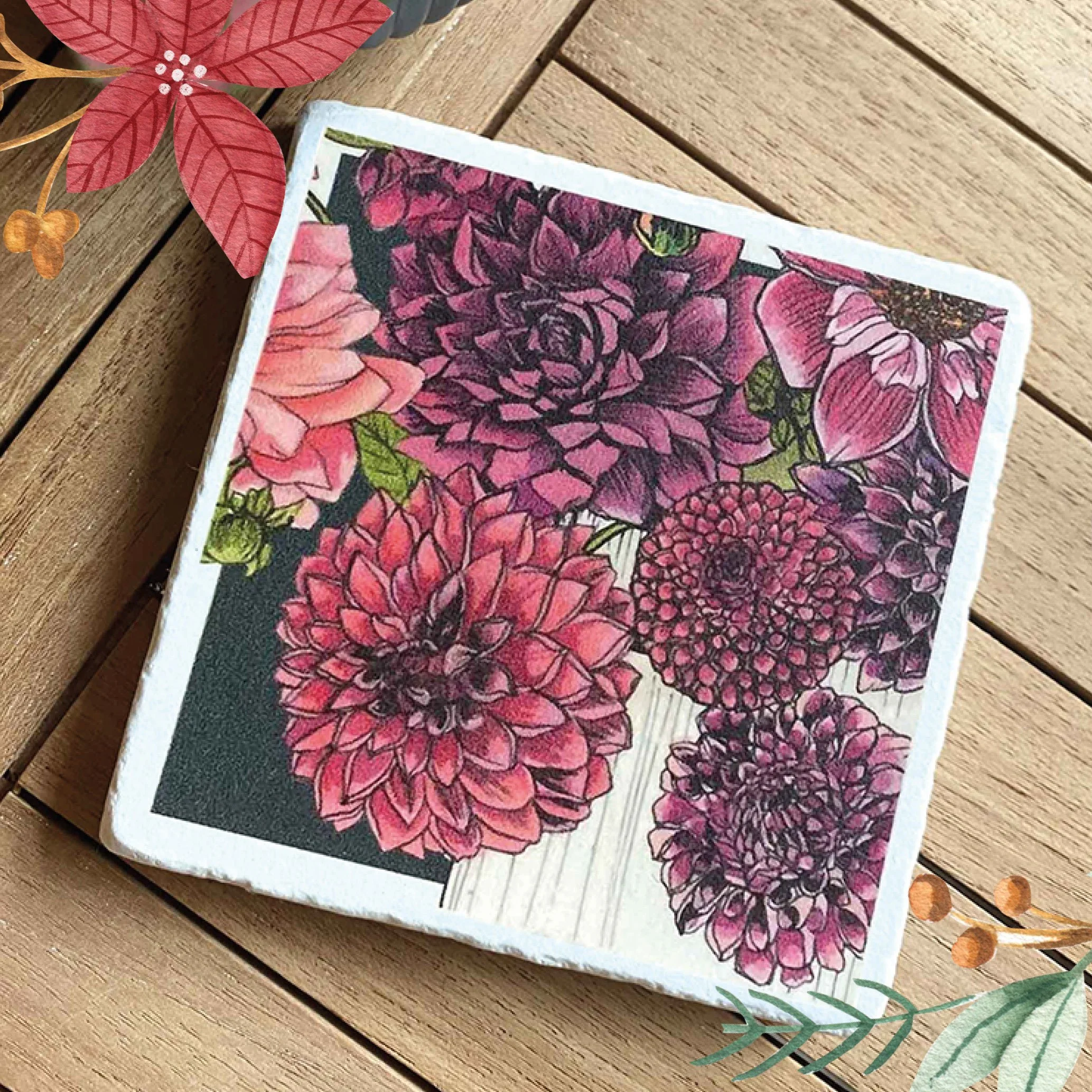 Dahlia Bunch Coaster