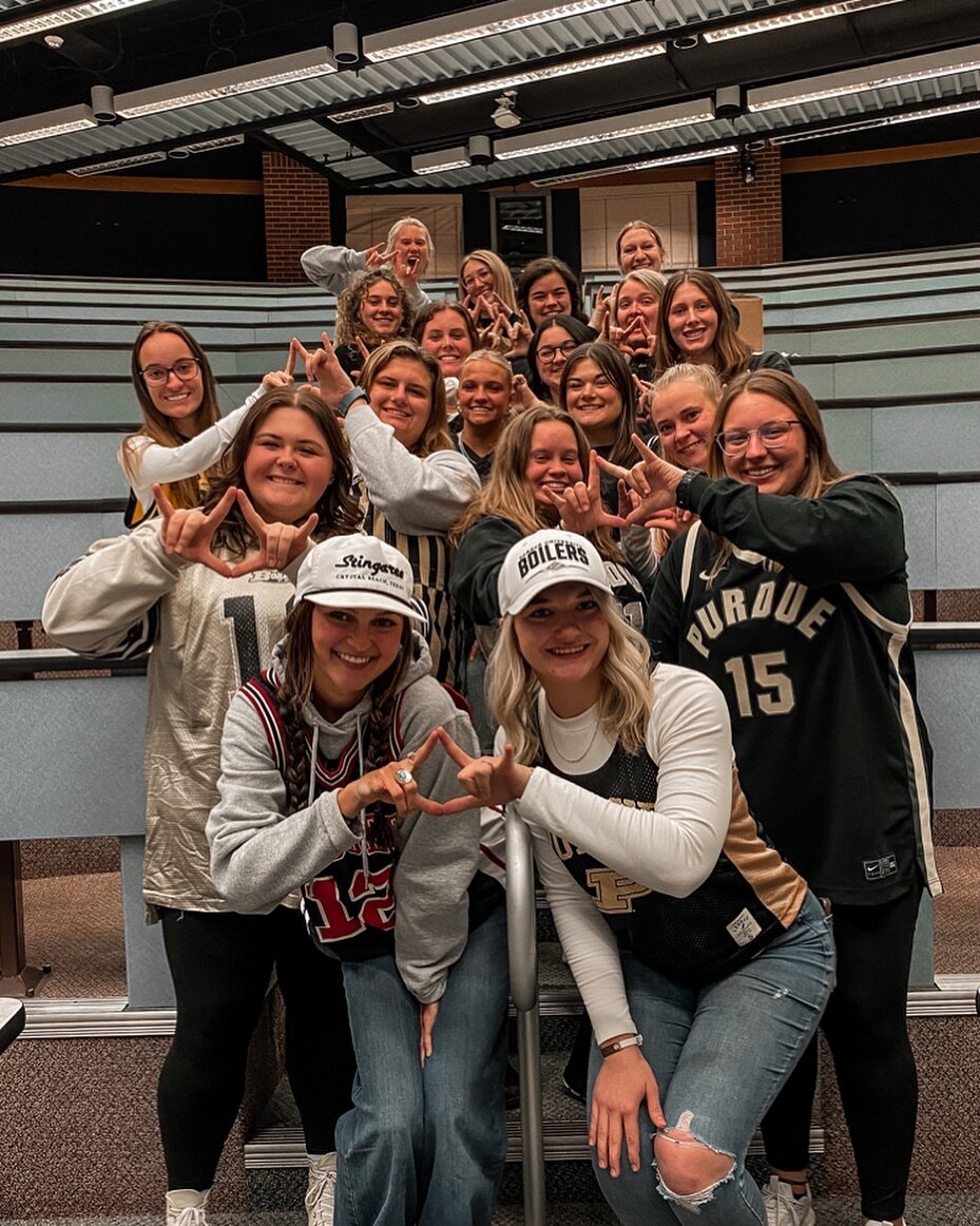 Celebrating March Madness with a jersey night &amp; bracket competition! 🤩🏀 #boilerup