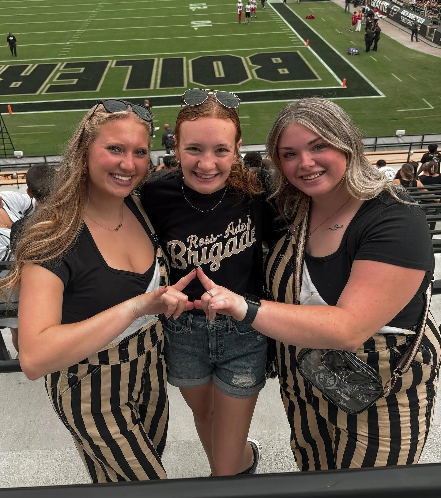 Week 2 vibes: well-rested and still riding that Boilermaker win😎🏈🖤💛

#purdue #sigmaalpha #sorority #womeninagriculture
