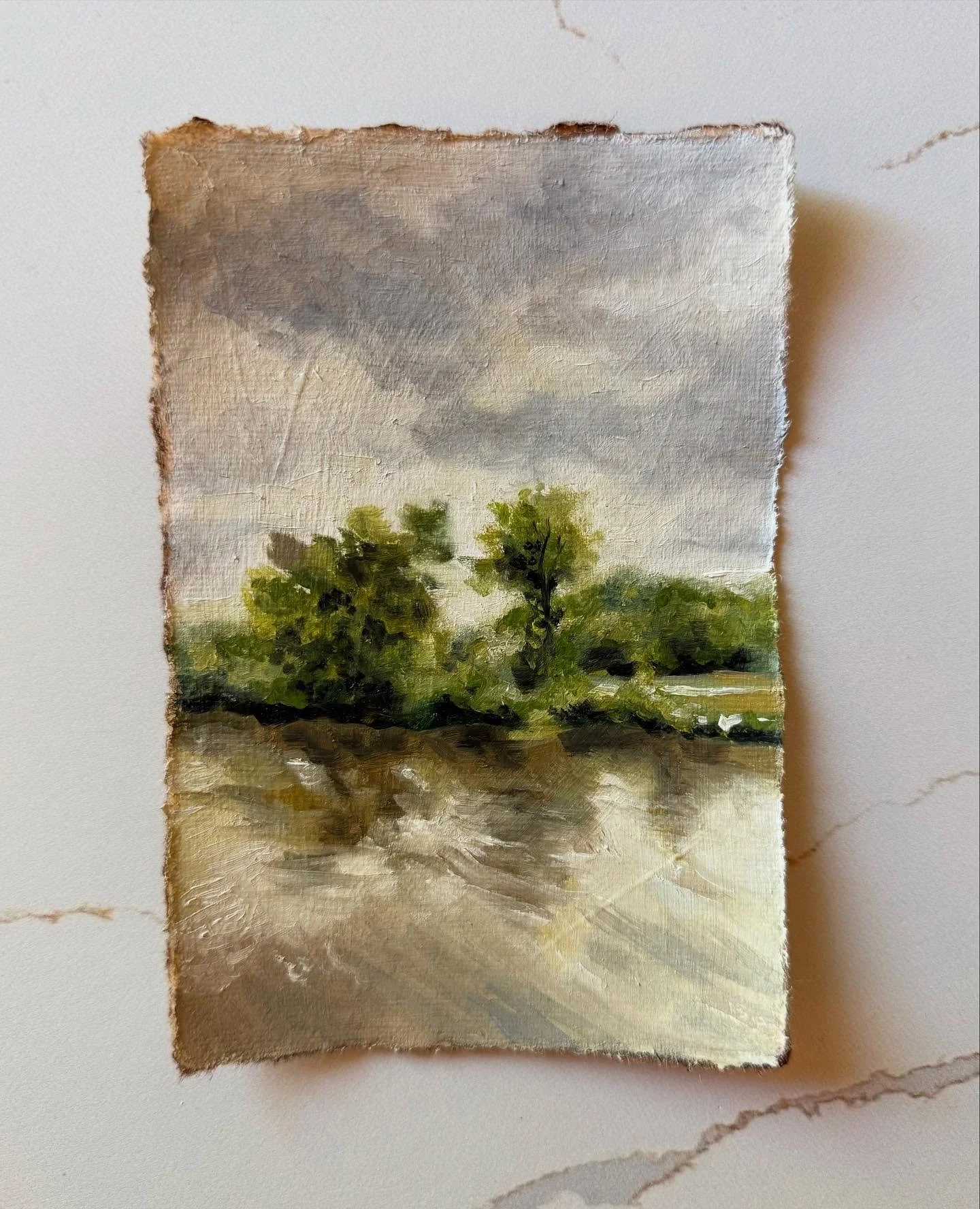 &ldquo;Whispers in the Current&rdquo; 
4&rdquo;x6&rdquo; alla prima, oil on paper.

A quiet moment before the storm.
The trees listen.
The river remembers.

#chattahoochee #river #oilpainting #artwork #artforsale #artlovers #landscape #oilpainter