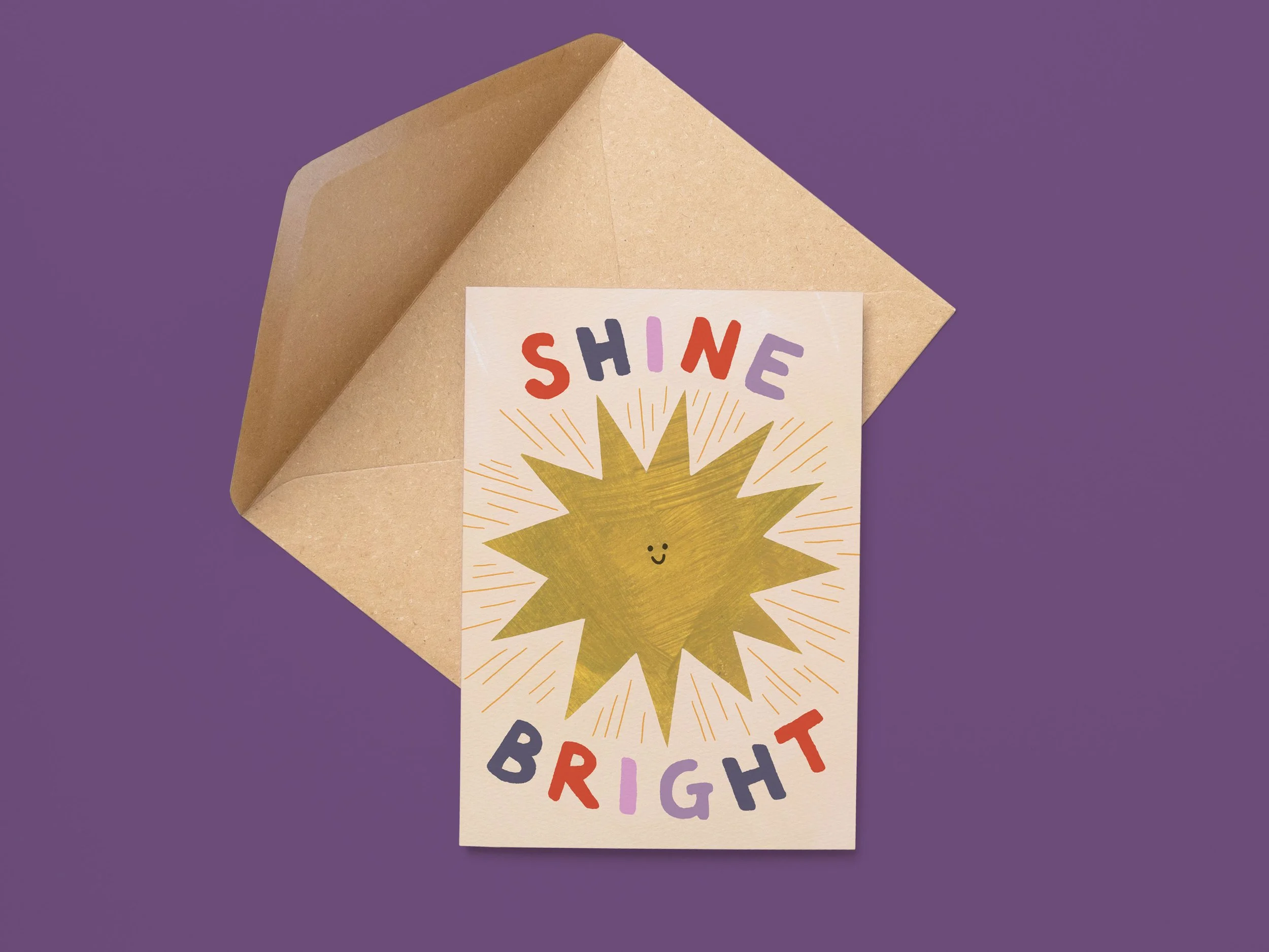 Shine Bright – A6 Greetings Card – Star Collection