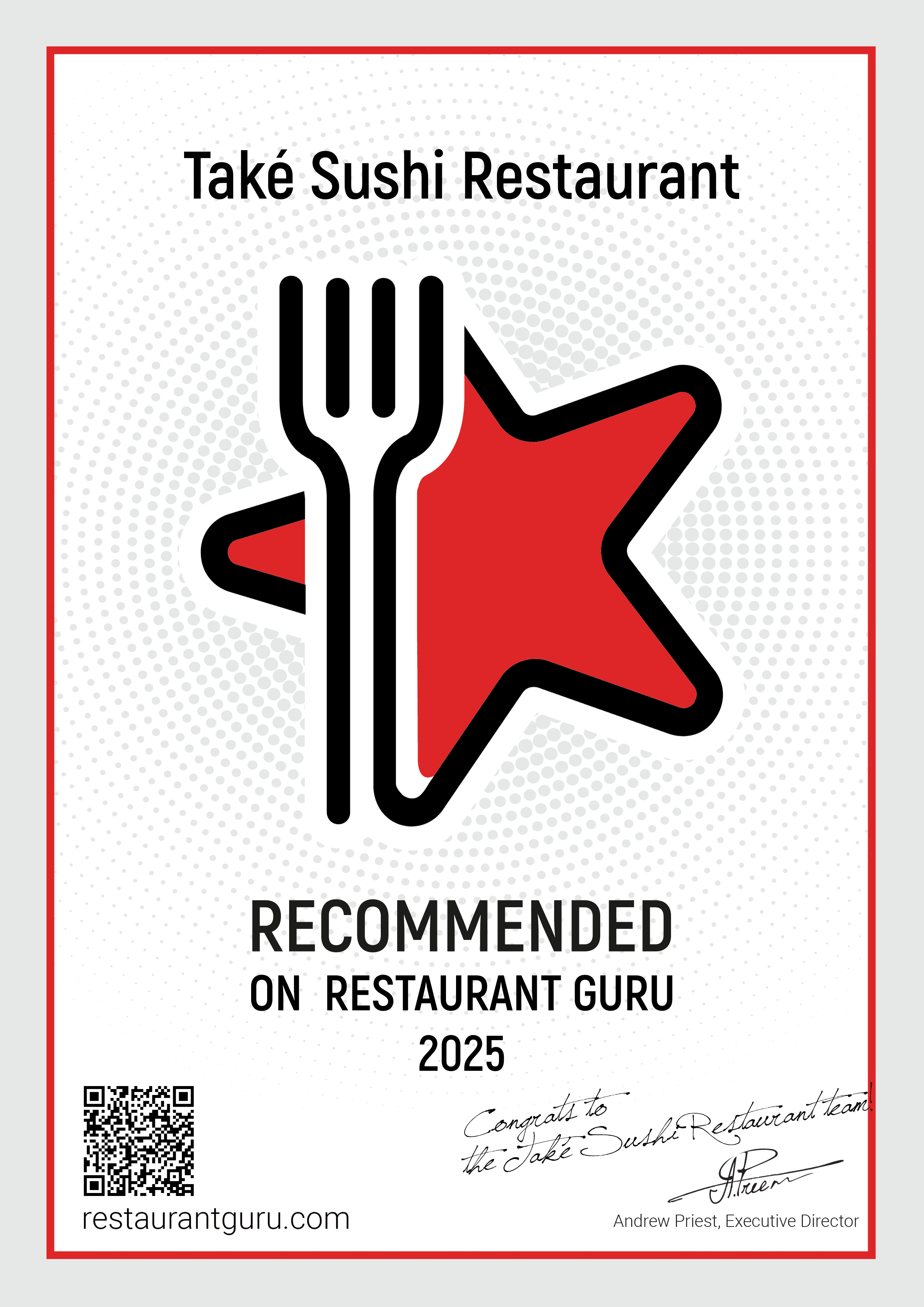 We are thrilled to have recently received a recommendation badge from Restaurant GURU 🌟
Book your table today and let us be part of your best memories! 💞