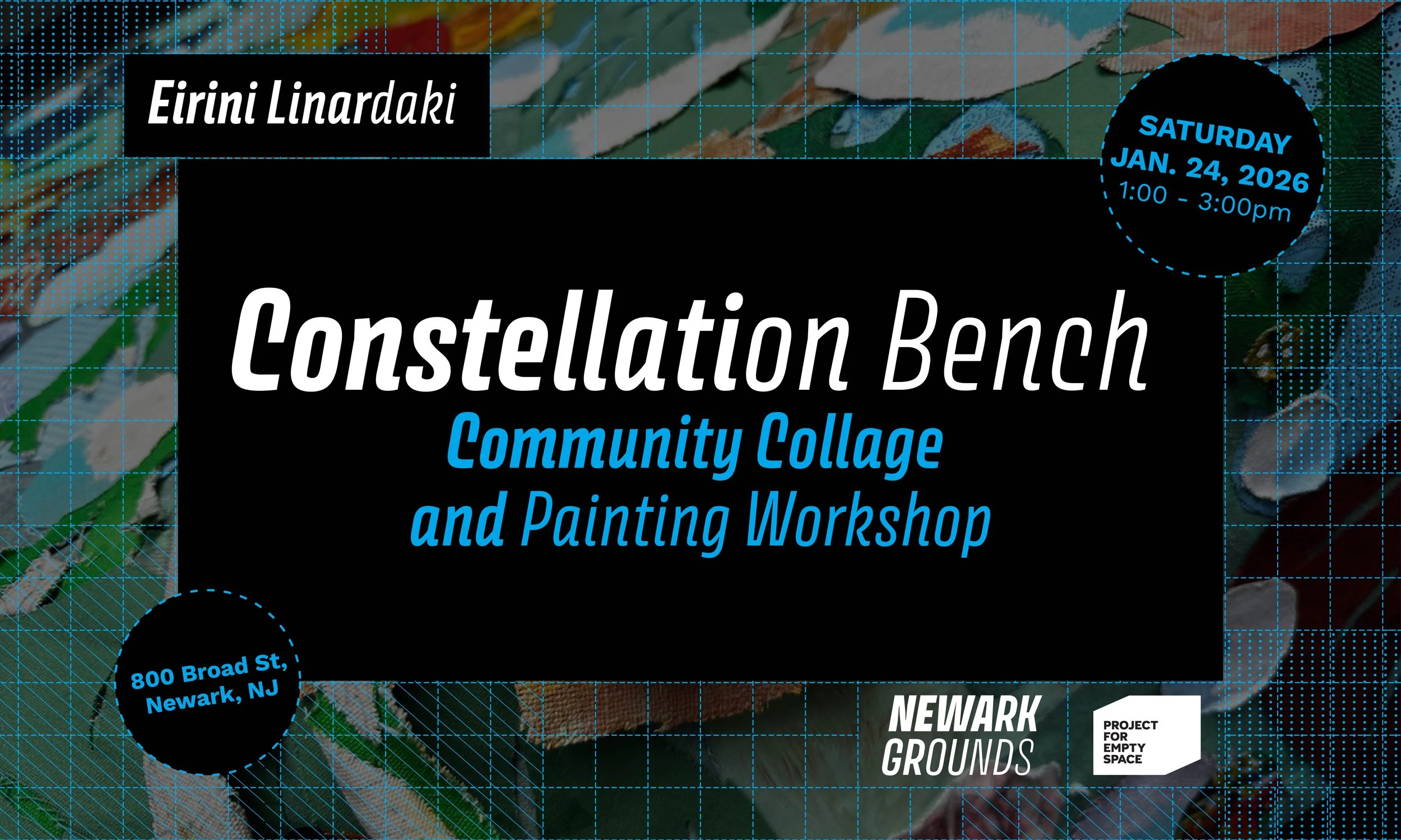 Constellation Bench: Community Collage and Painting Workshop