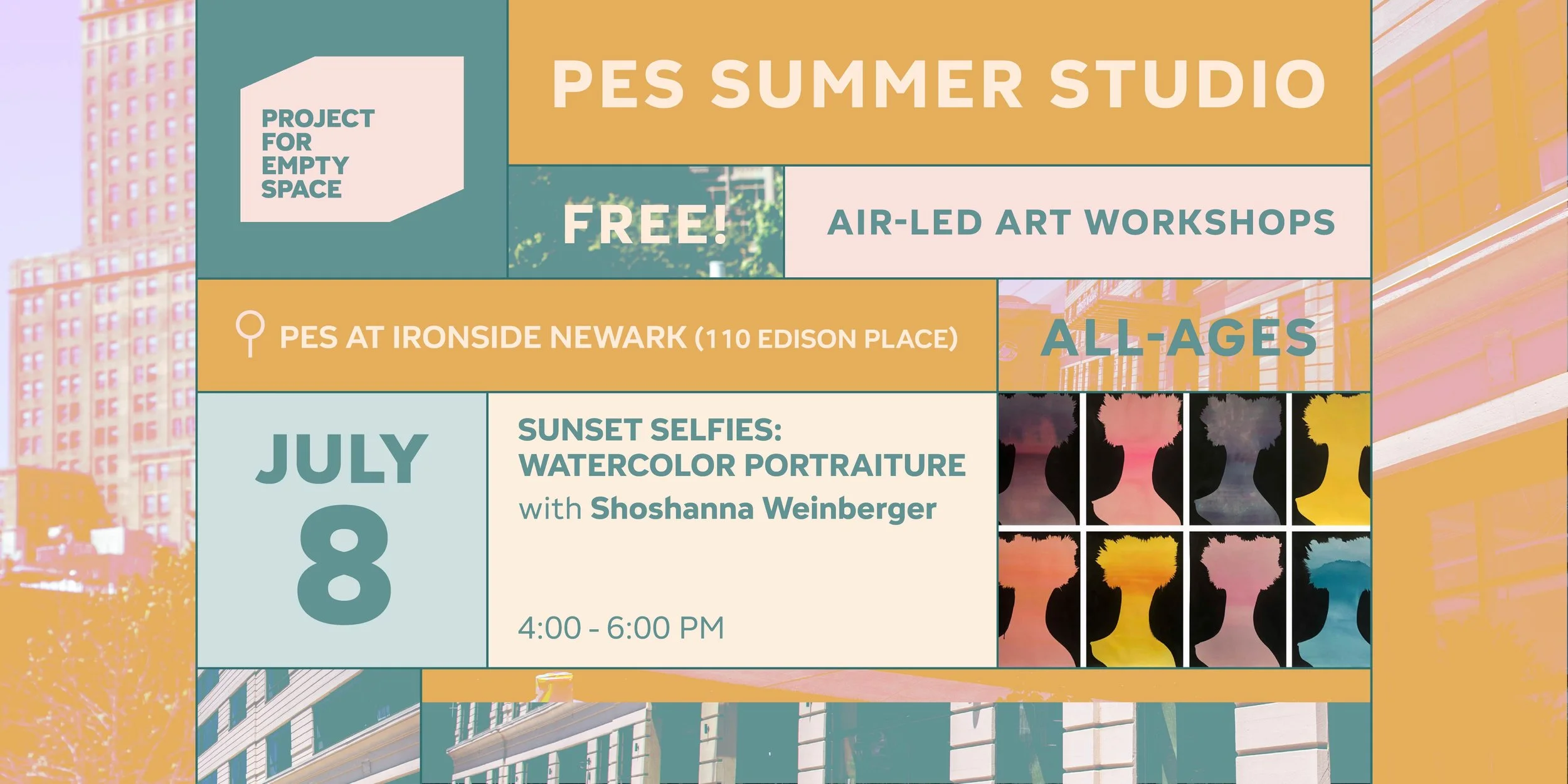 PES SUMMER WORKSHOP | Cycle 3 AIR Shoshanna Weinberger Sunset Selfies: Watercolor Portraiture