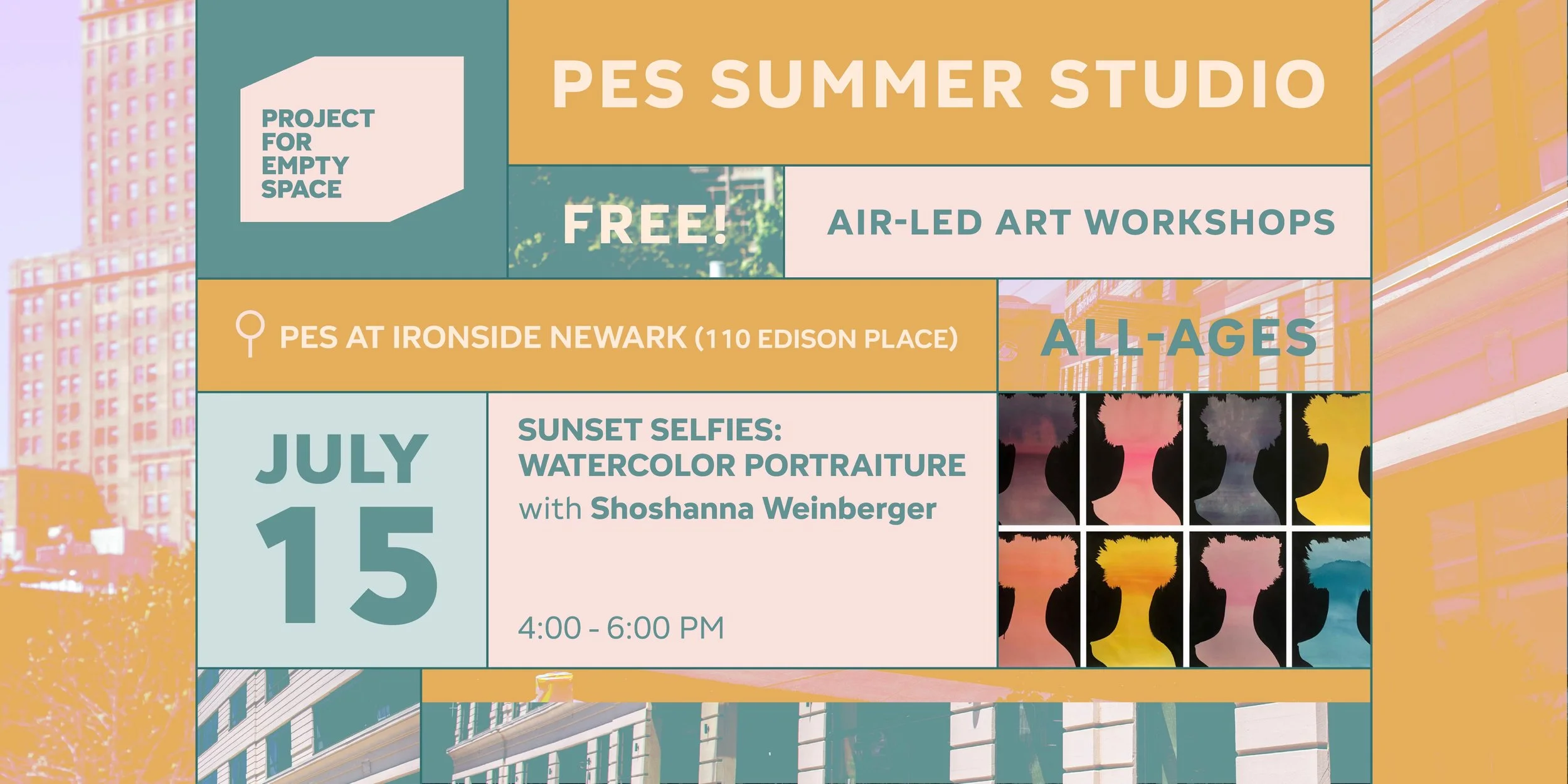 PES SUMMER WORKSHOP | Cycle 3 AIR Shoshanna Weinberger Sunset Selfies: Watercolor Portraiture