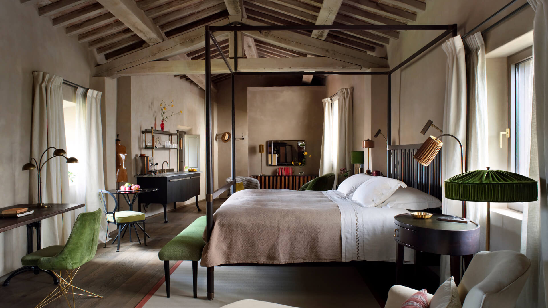 Bedroom at Castello di Reschio
