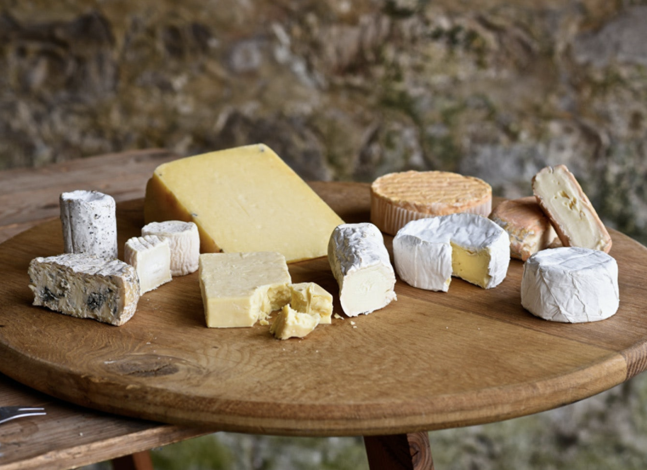 Selection of cheeses at The Beckford Arms, Wiltshire