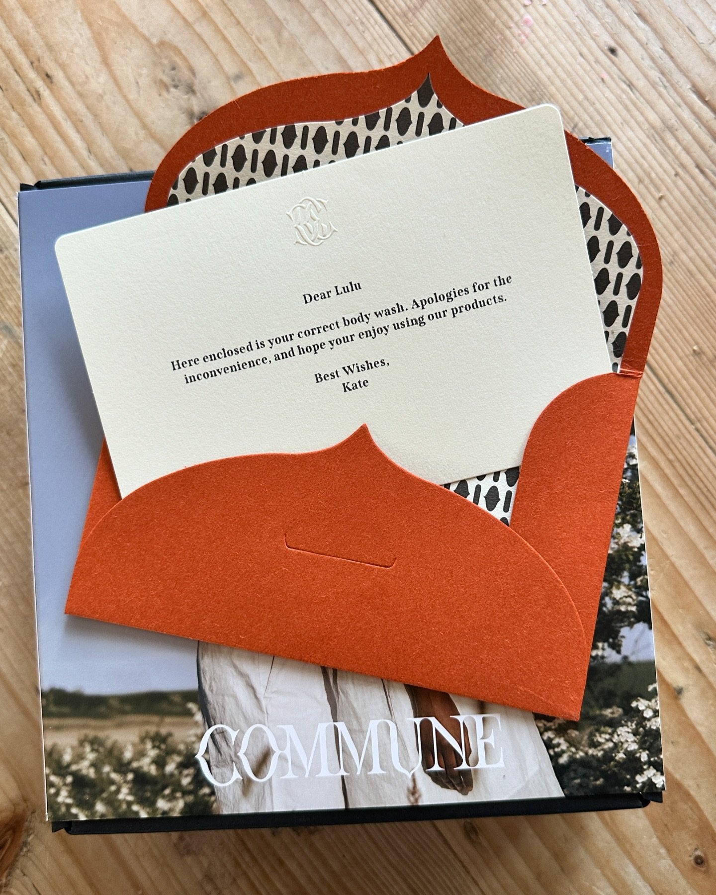 Shout out to @commune.cc for possibly the best ever customer service I have received. I ordered the body wash and was sent the body cream. I emailed them on Saturday to advise them of the mistake. I received a reply within 3 minutes from Kate apologi