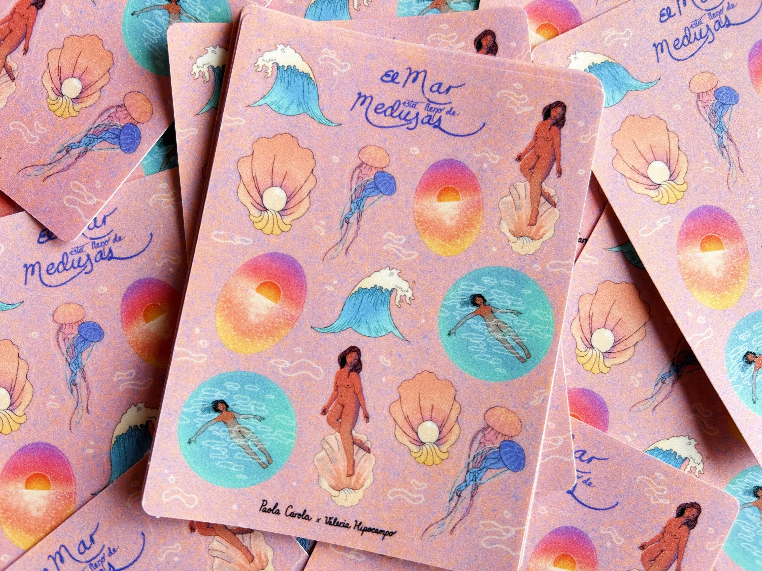 El mar está lleno de medusas | Hipocampo [Planilla de stickers] — Paola ...