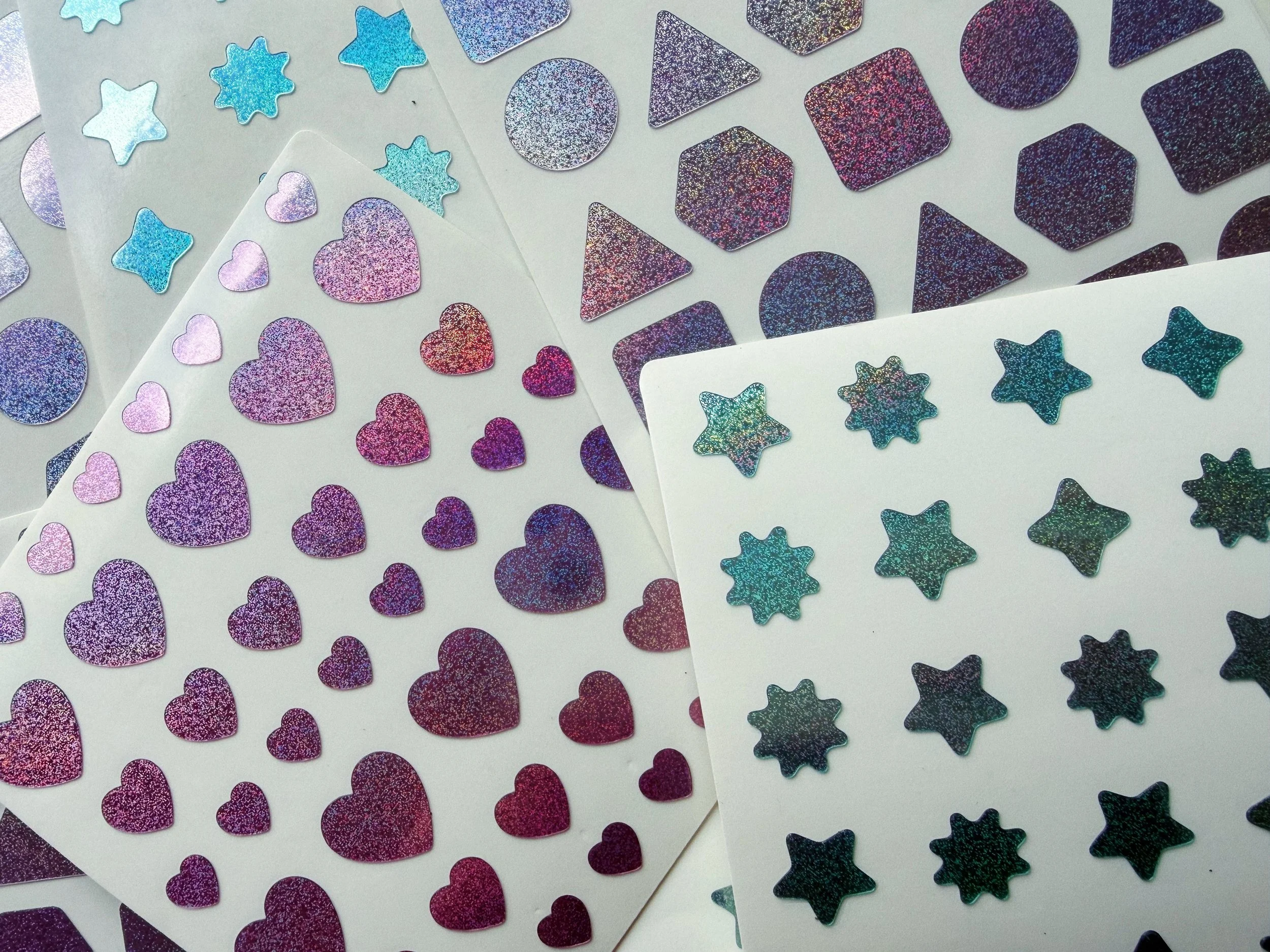 Stickers glitter [Planilla de stickers pequeña]