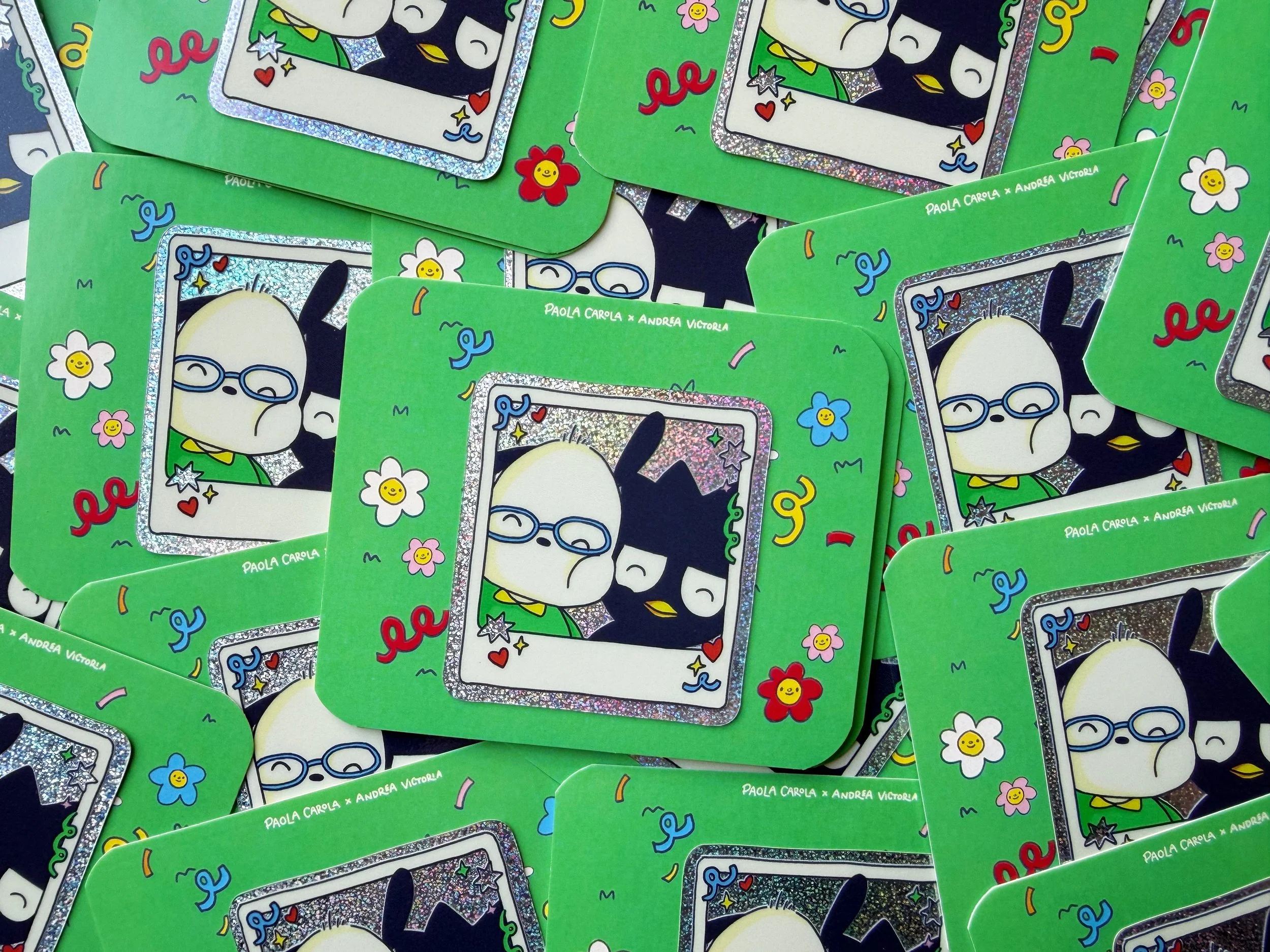 Amiguis de libros 2 - Pochacco y Badtz- Stickers individuales.jpg