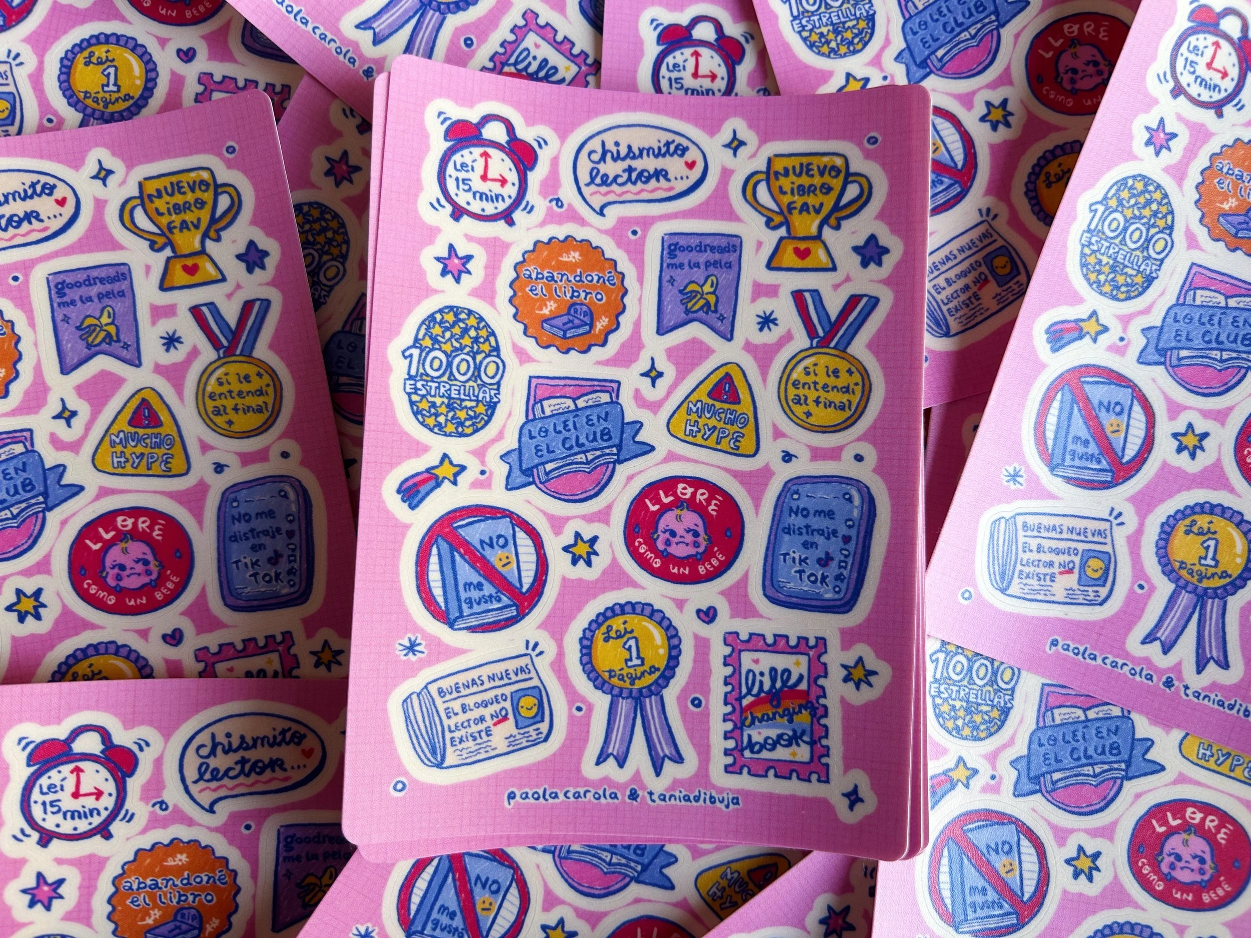 Amo los libros [Planilla de stickers]
