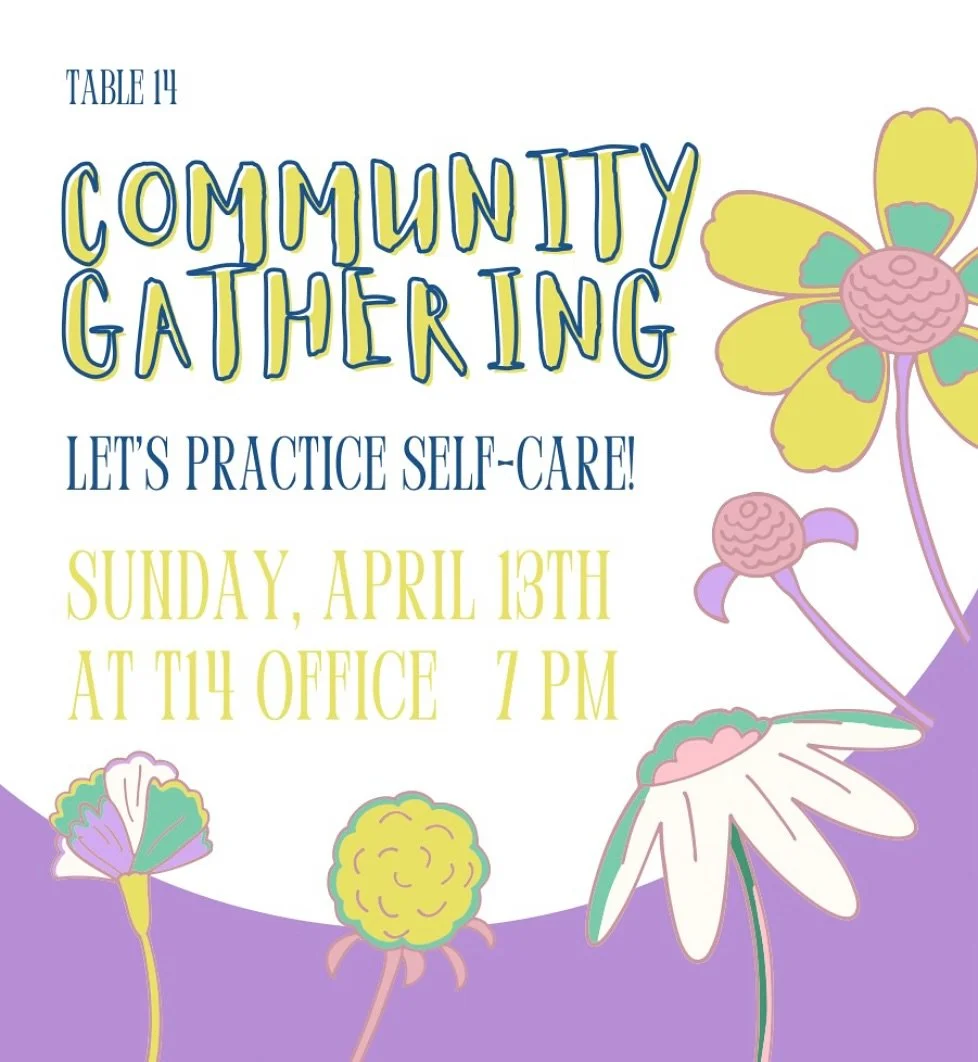 Our last Community Gathering of the semester is this Sunday! We&rsquo;re going to practice some self-care in preparation for finals and graduation stress. We really hope you can make it! 🫶🧖🥒