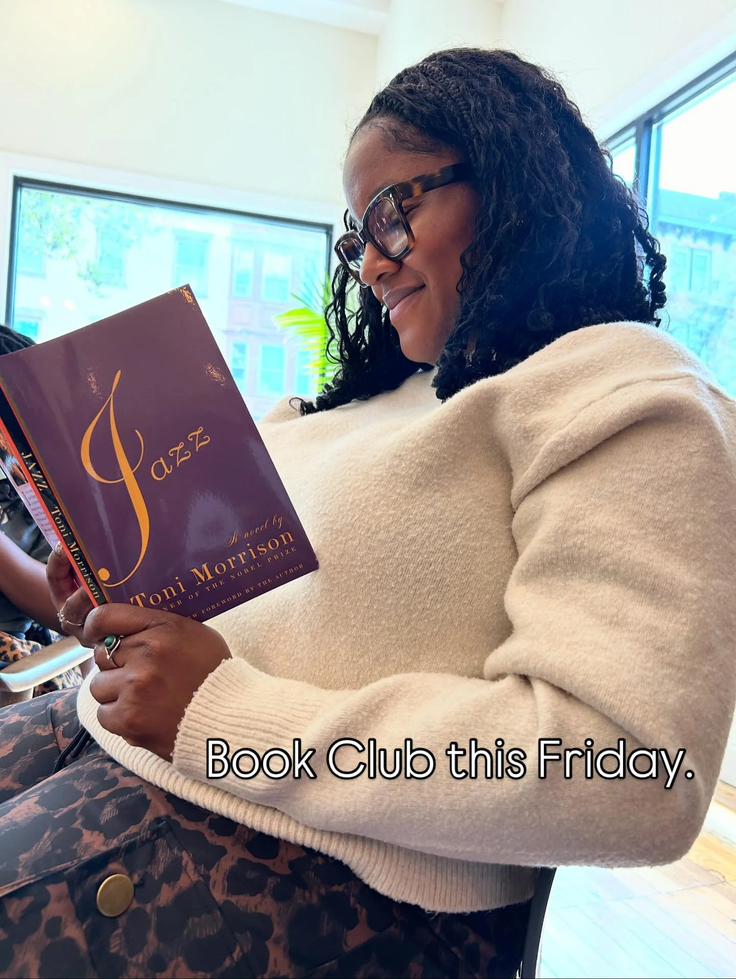 Our first in-person Book Club is meeting this Friday and we CANNOT wait! 📚
Toni Morrison’s Jazz is the book of discussion, and if you’ve been reading with us, you KNOW there’s sooo much to discuss! 🎷
Didn’t read the book b