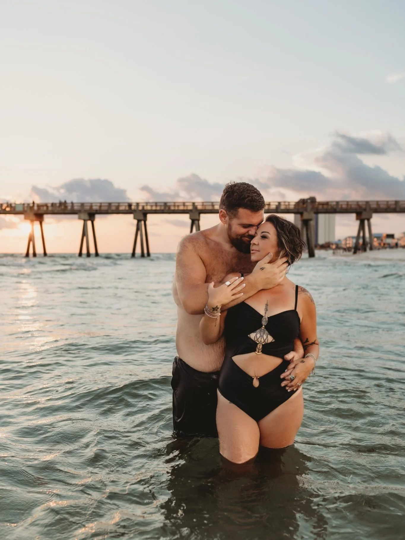 This right here is why I always leave flex days in my schedule if possible. Their session was scheduled for the day before this one which we still ended up doing dry photos in a regular outfit but the waters were infested with jelly fish and there wa