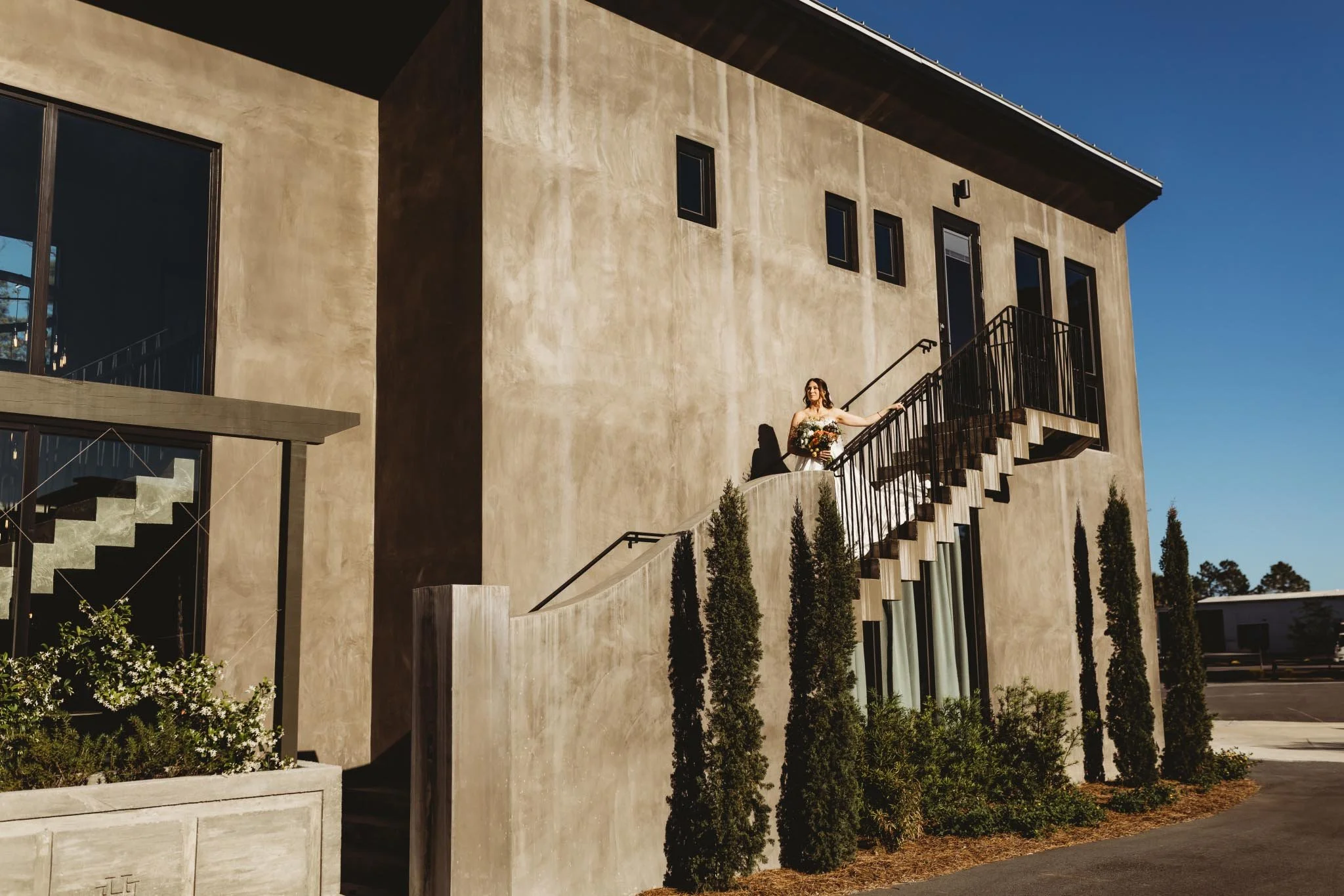 Modern luxury wedding venue with Italian inspired architecture