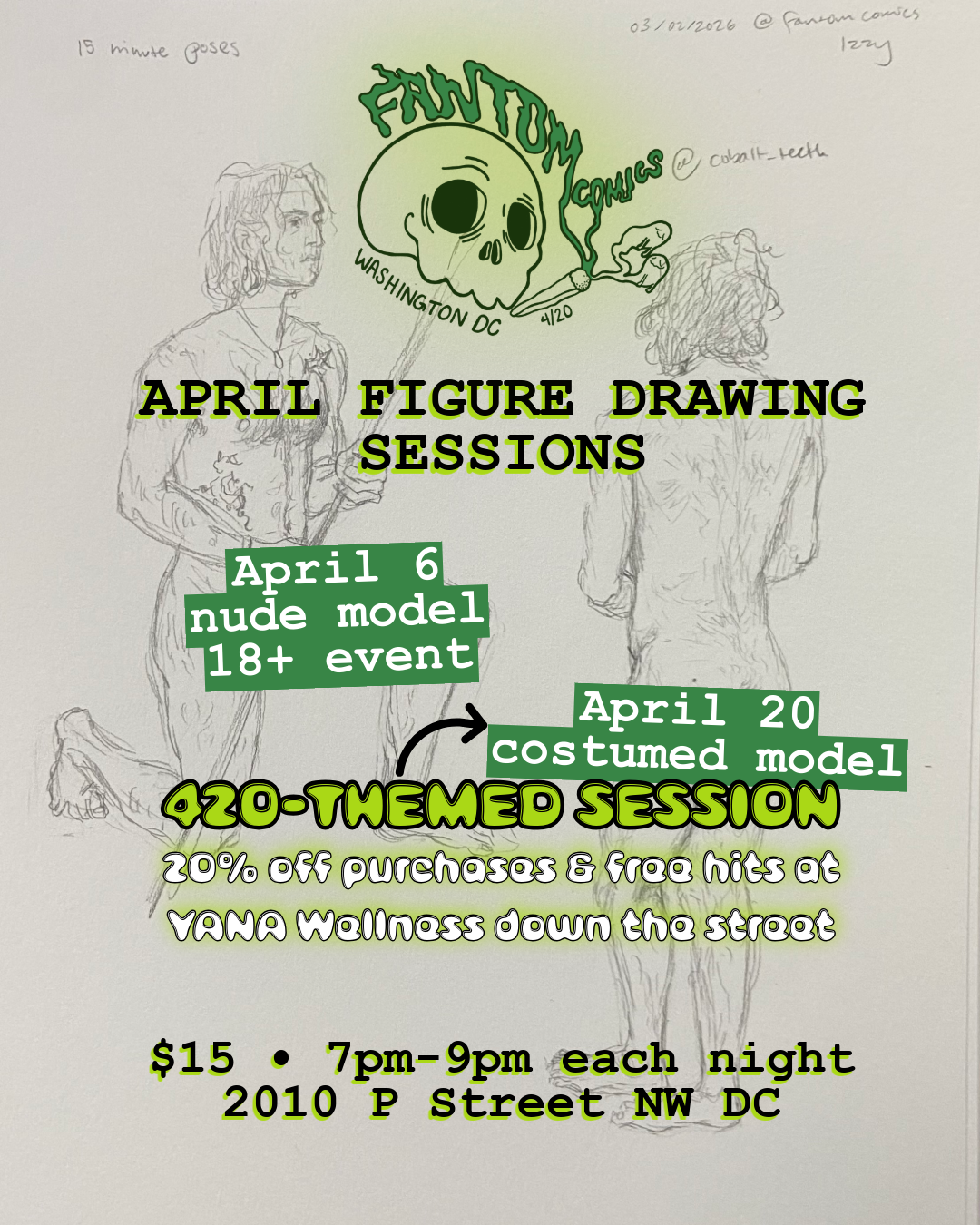 4/20 Fest: Figure Drawing at Fantom Comics 