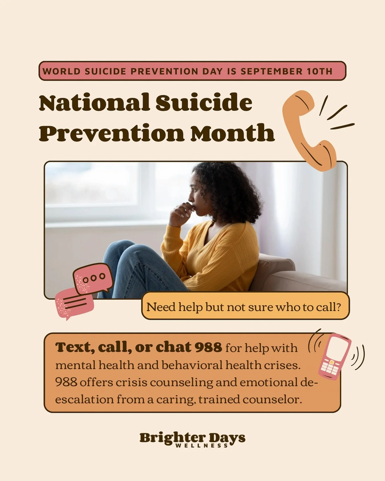 Stop scrolling for a second and hear me out&hellip;

September is #SuicidePreventionMonth, and today on World Suicide Prevention Day, I want to pause + honor the lives lost, the loved ones impacted, and those who continue to struggle in silence.

Sui