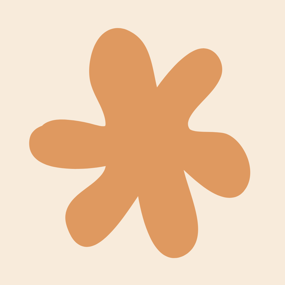 Abstract beige background with a large, irregular orange shape in the center.