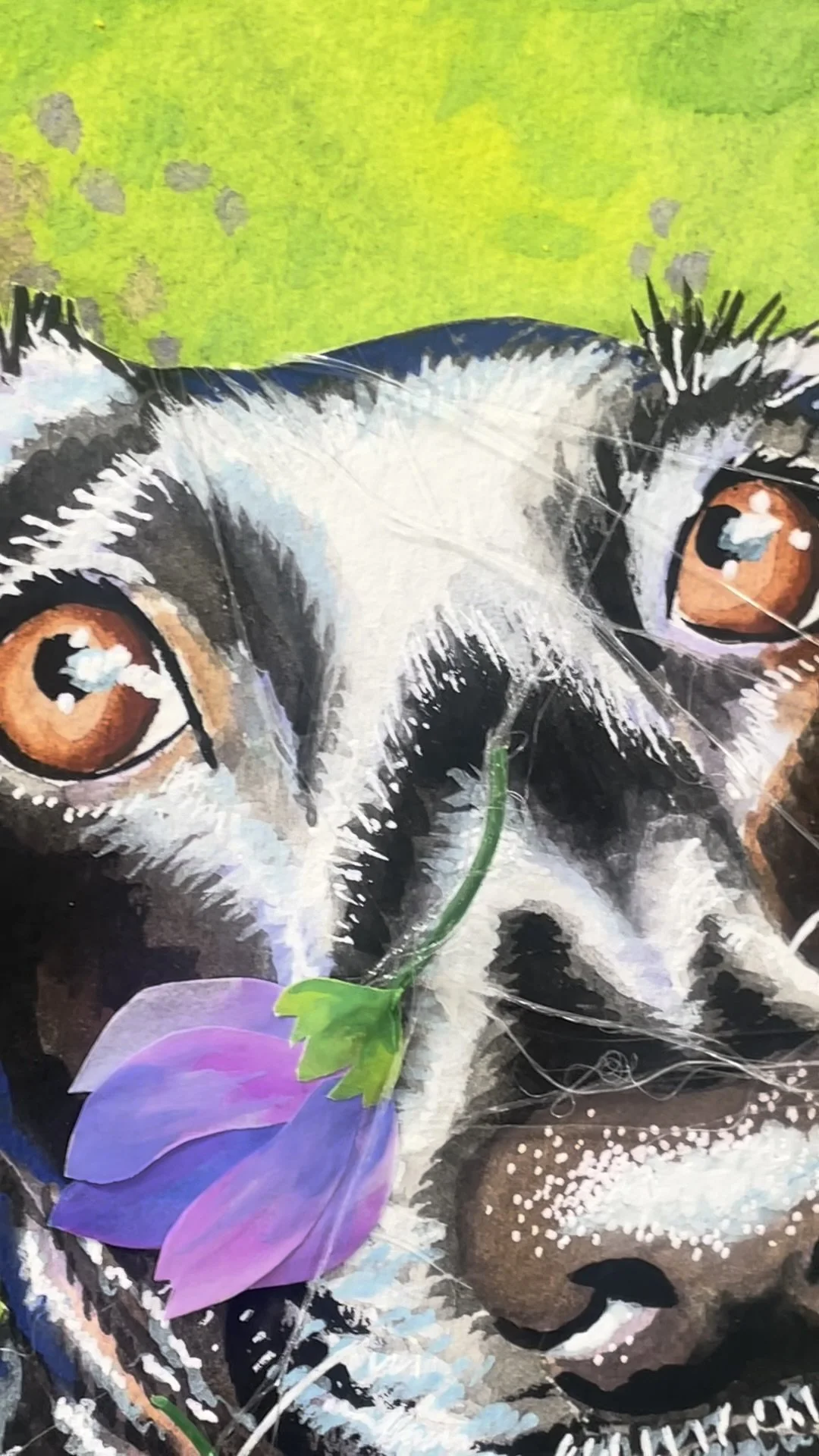Betty - Collage and Mixed Media Detail 