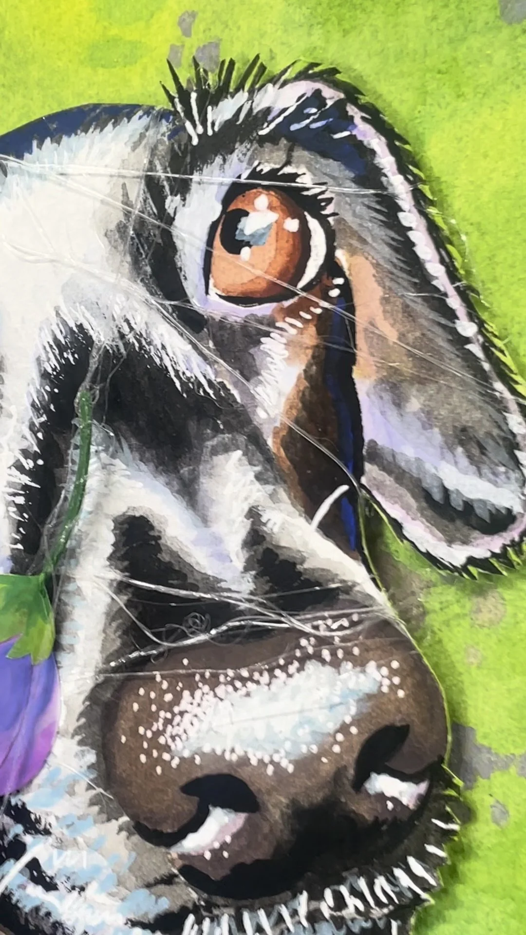 Betty - Collage and Mixed Media Detail 