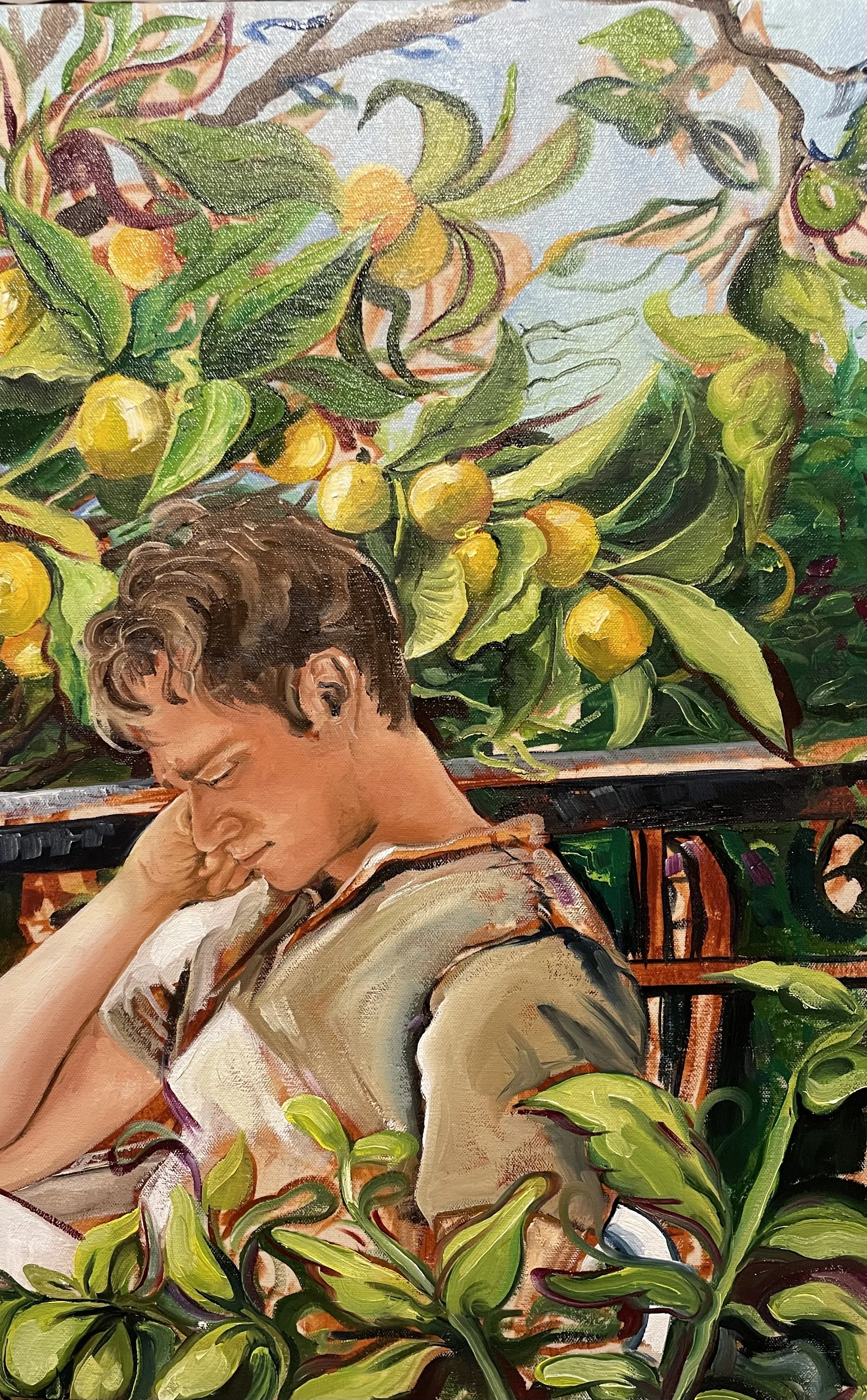 12” x 18”, Oil Painting, Portrait of Evan 