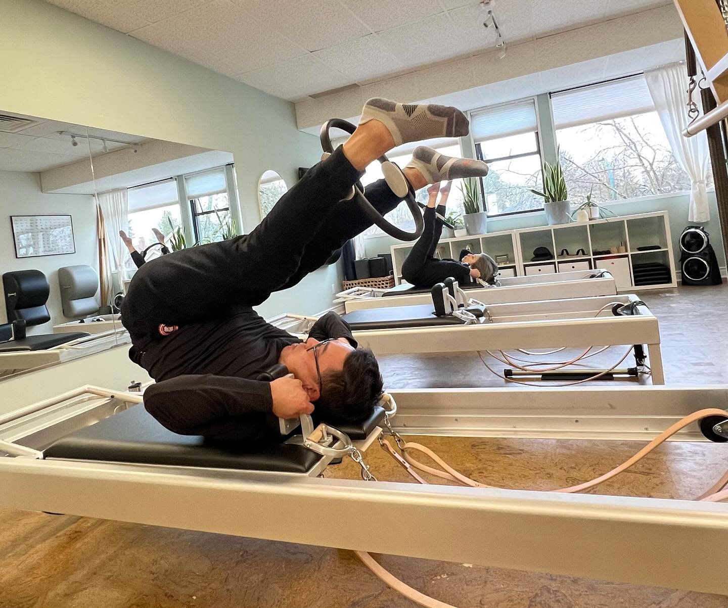 Progression to the Rollover 
One of my favorite exercises on the reformer to progress my students to the rollover! Total body recruitment!
*using the circle between ankles for more lower body engagement of legs/glutes/inner thighs 
*focus on rolling 
