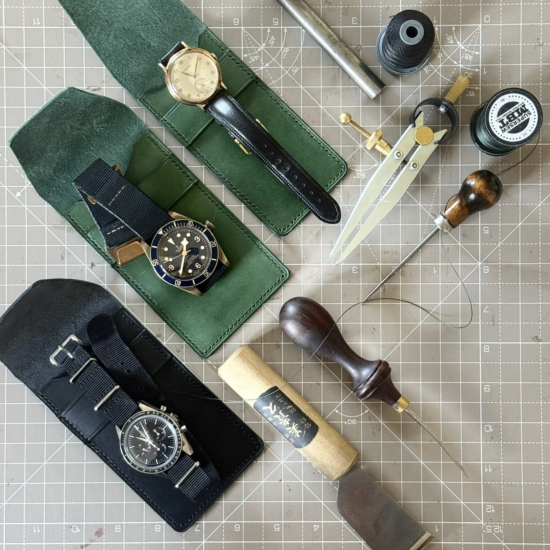 Luxury Leather Watch Pouch – Handcrafted in England