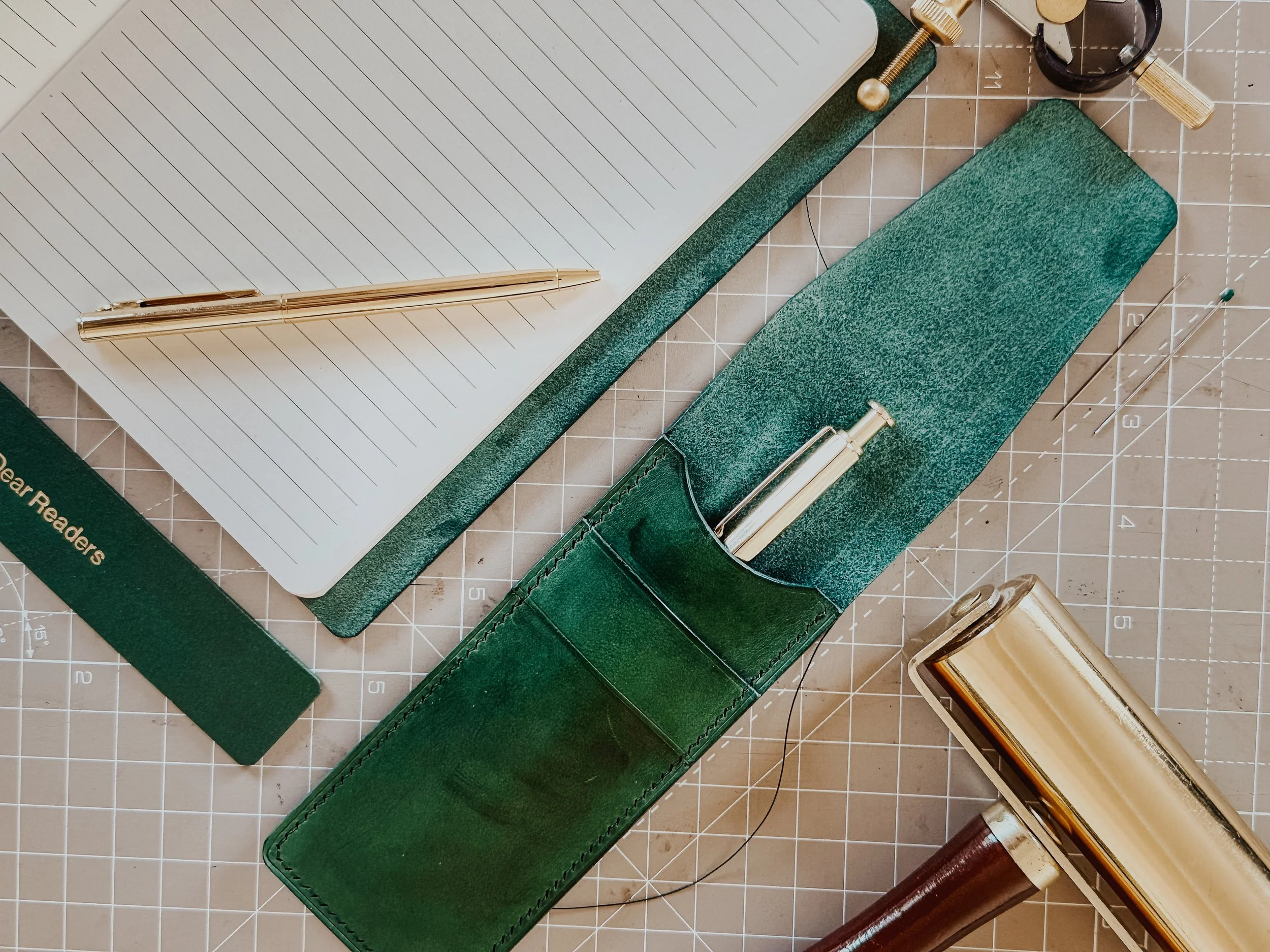 Personalised Leather Pen Case | Handcrafted in England