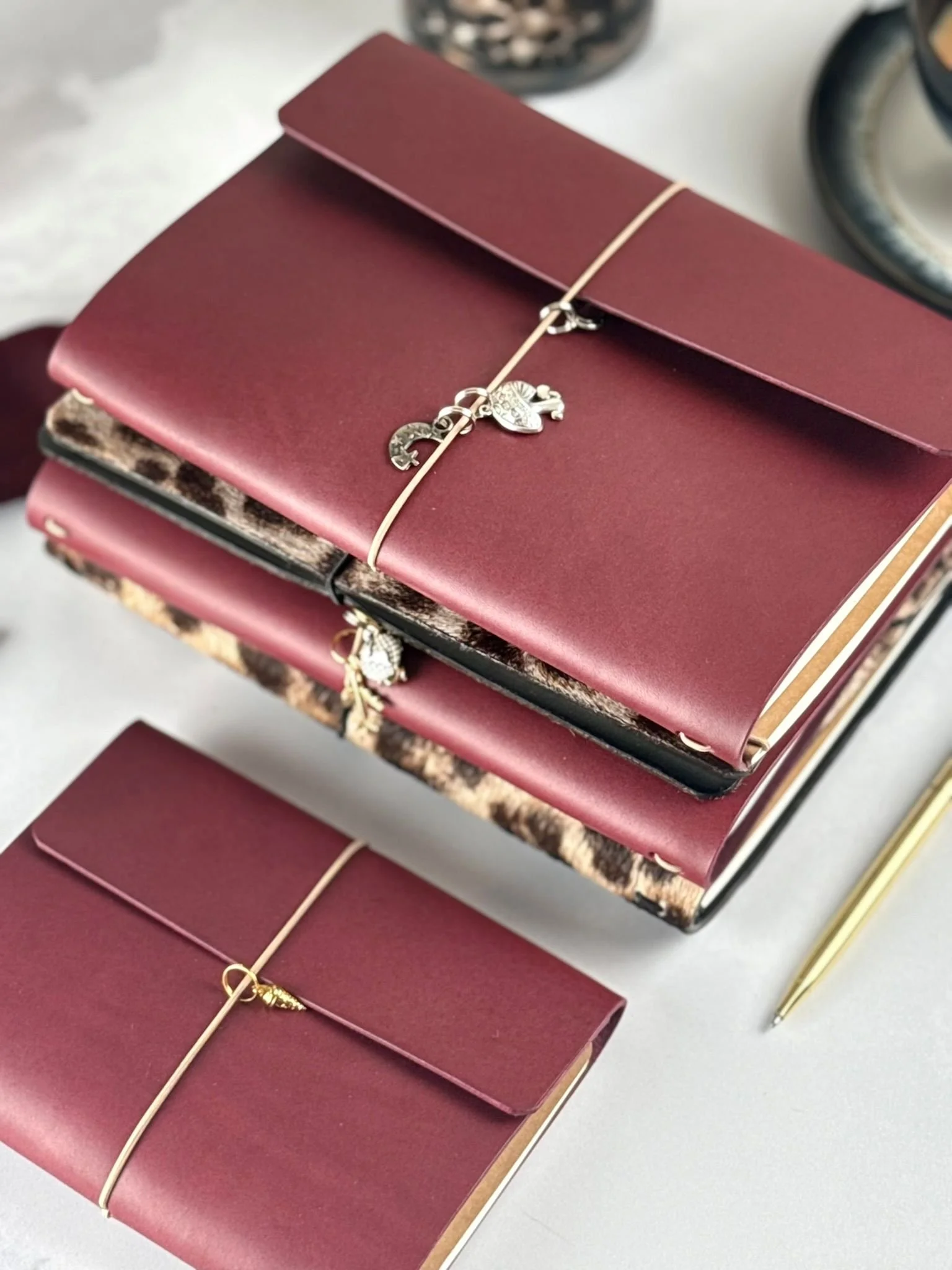 Personalised Refillable Trifold Leather Journal | A5 & A6 | Handmade in England