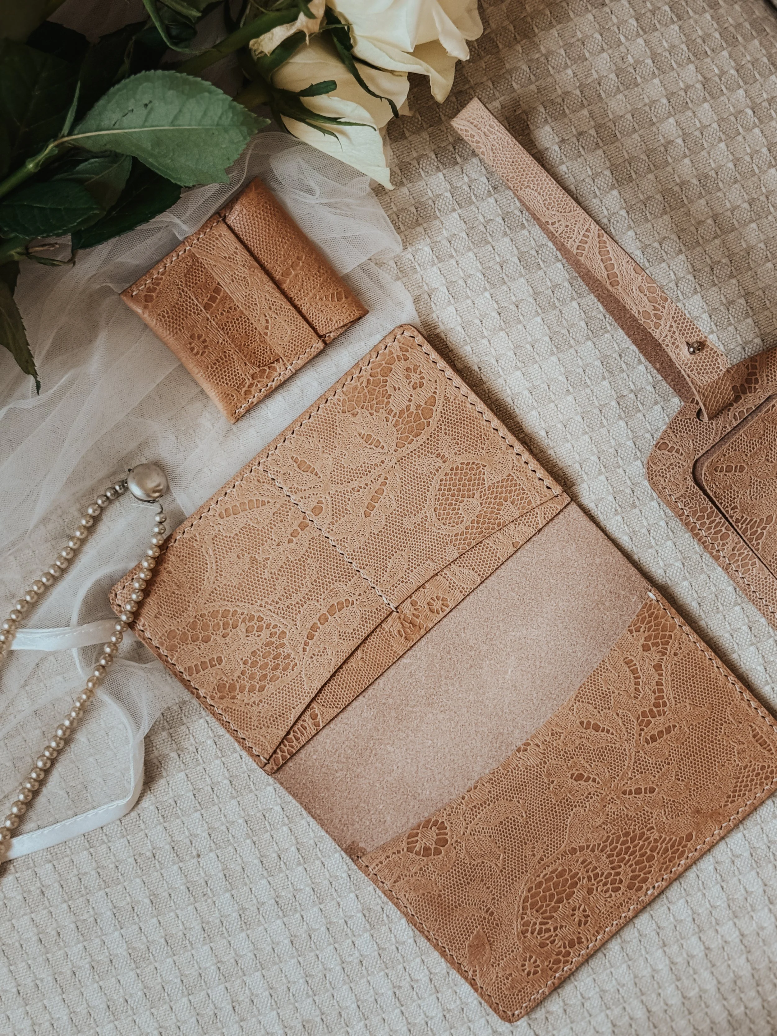 The Bridal Passport Holder | Lace Leather | Handmade in England