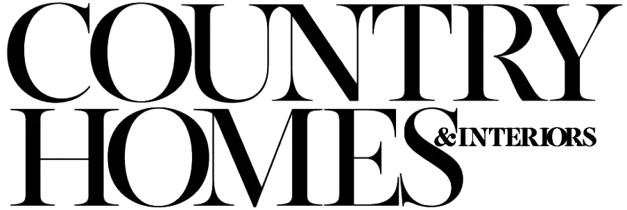 The text 'Country Homes & Interiors' in black, large, elegant font.
