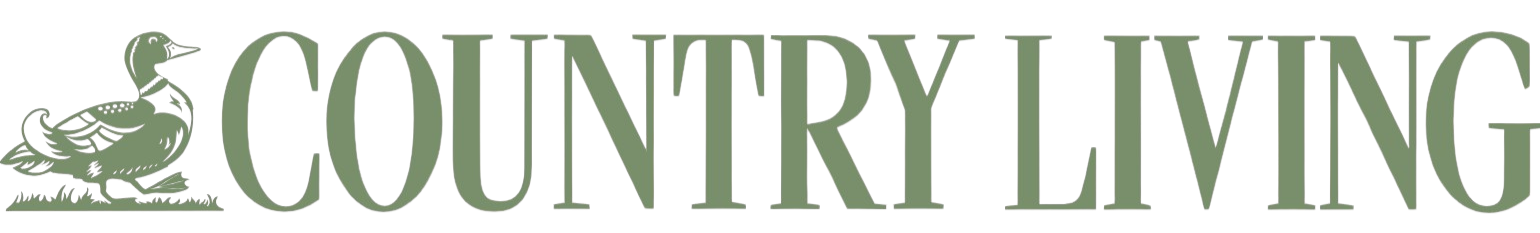 Green logo with a duck illustration and the words 'Country Living' in large font.