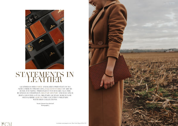 Press coverage featuring clutch bag.