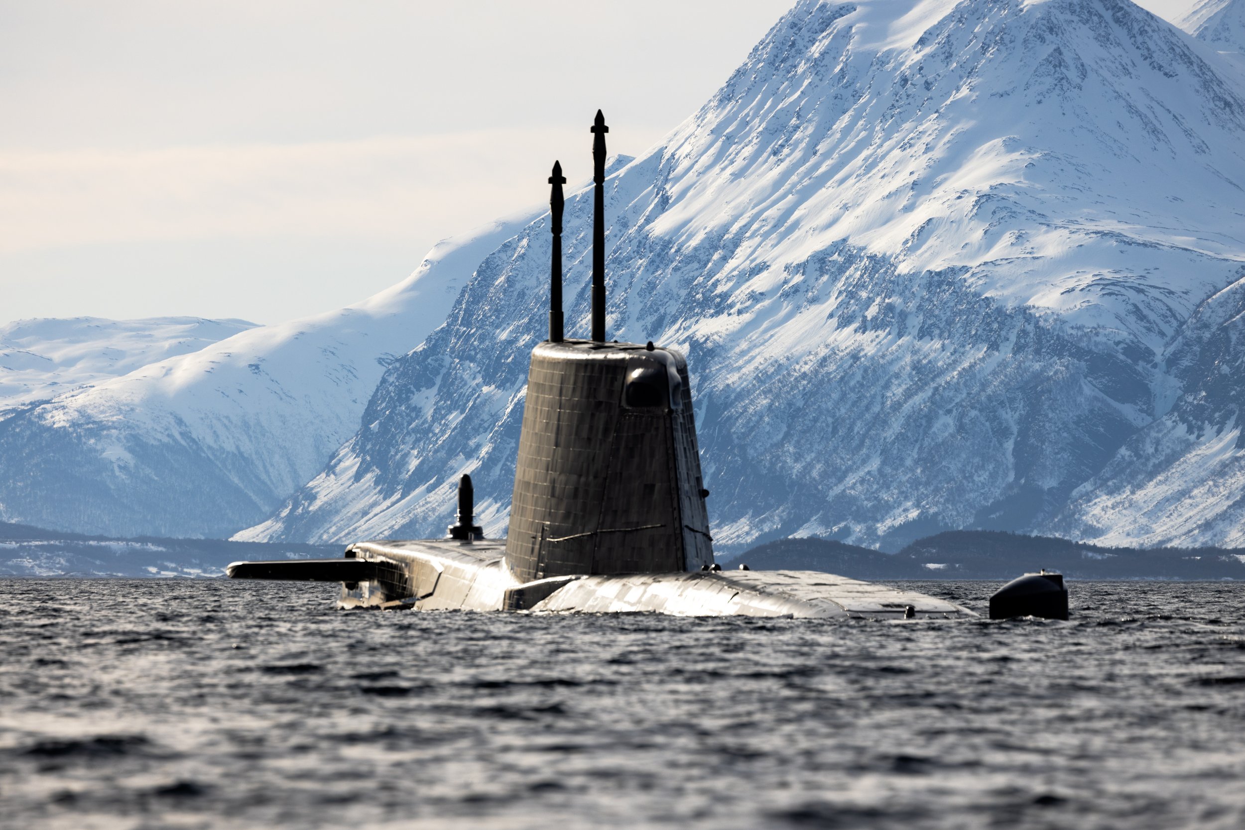 Astute Class Submarine surfacing