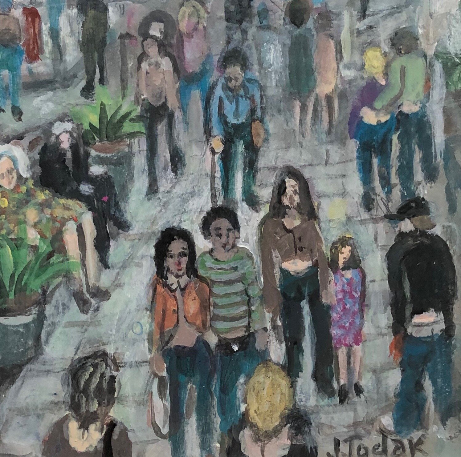 Mall People - 9" x 9"