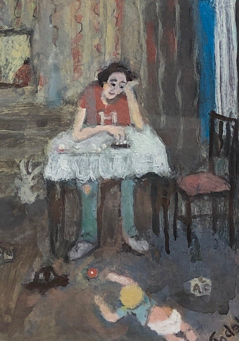 Baby sitting - 5" x 7"