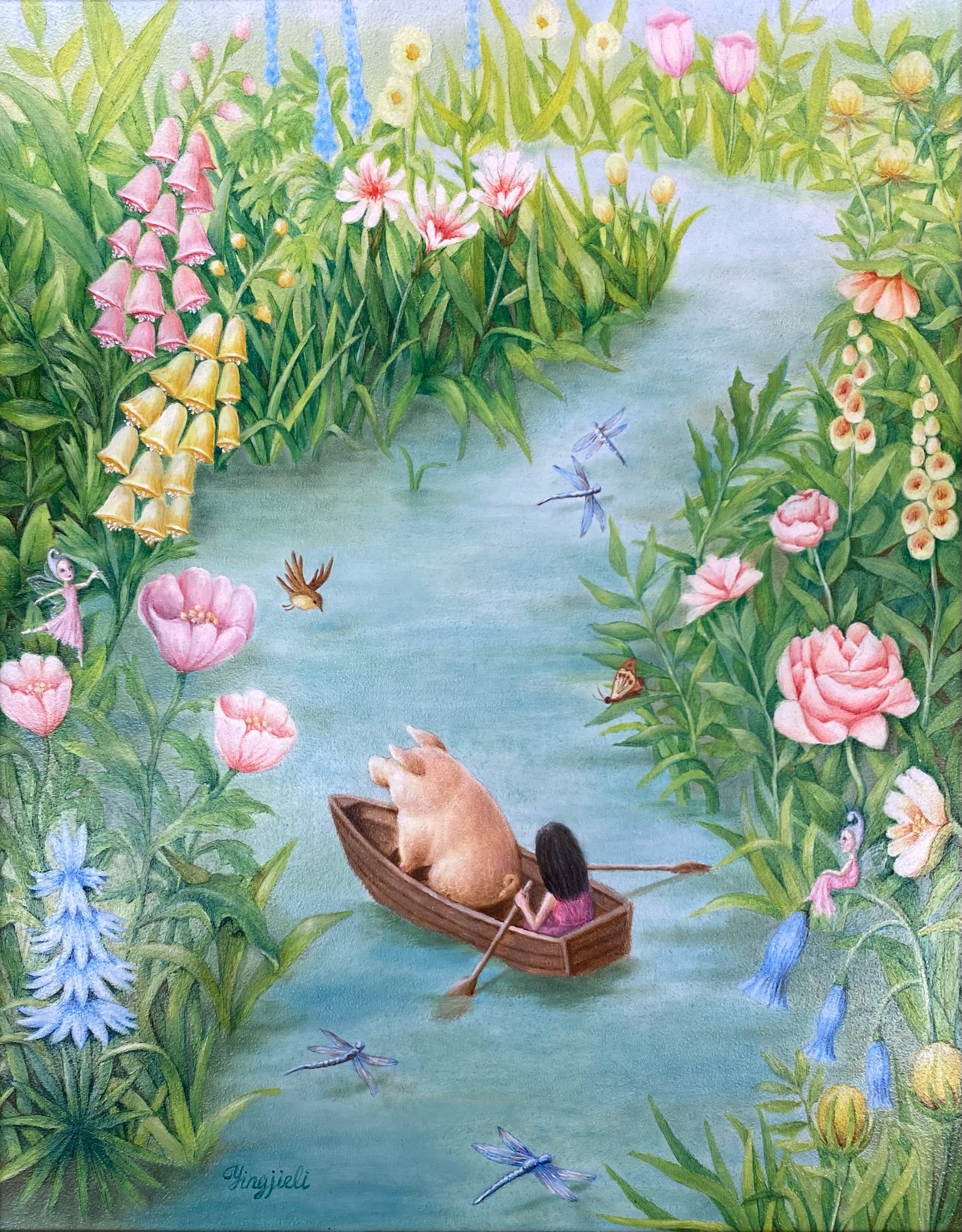 Rowing with a Friend - 8x10 oil.jpeg