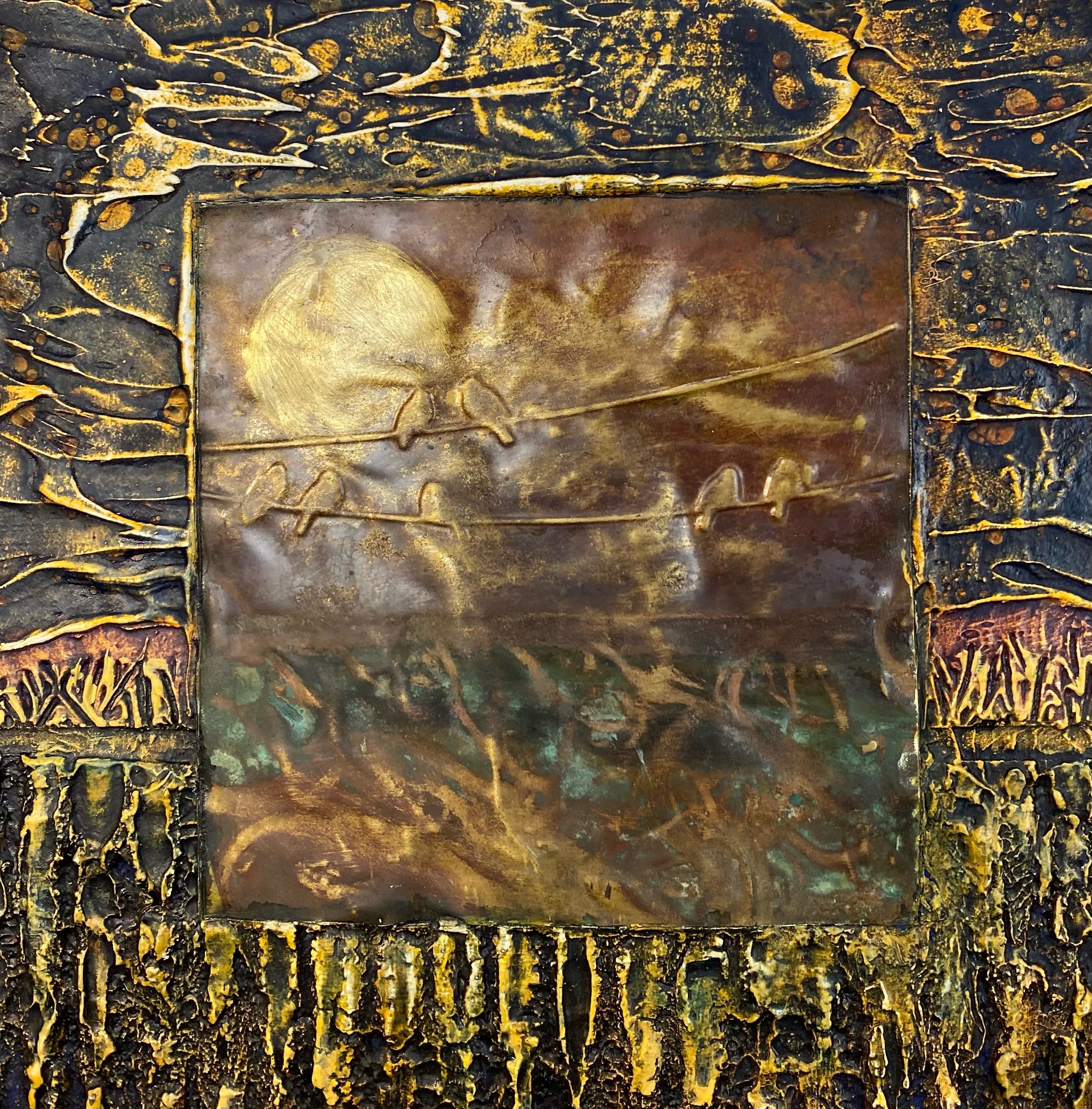 Copper Field View - 6" x 6" x 2"