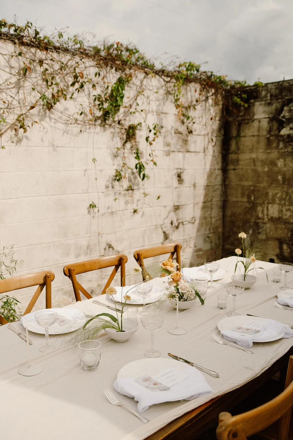 Chestnut Cross Back Chair — Clermont Party Rentals