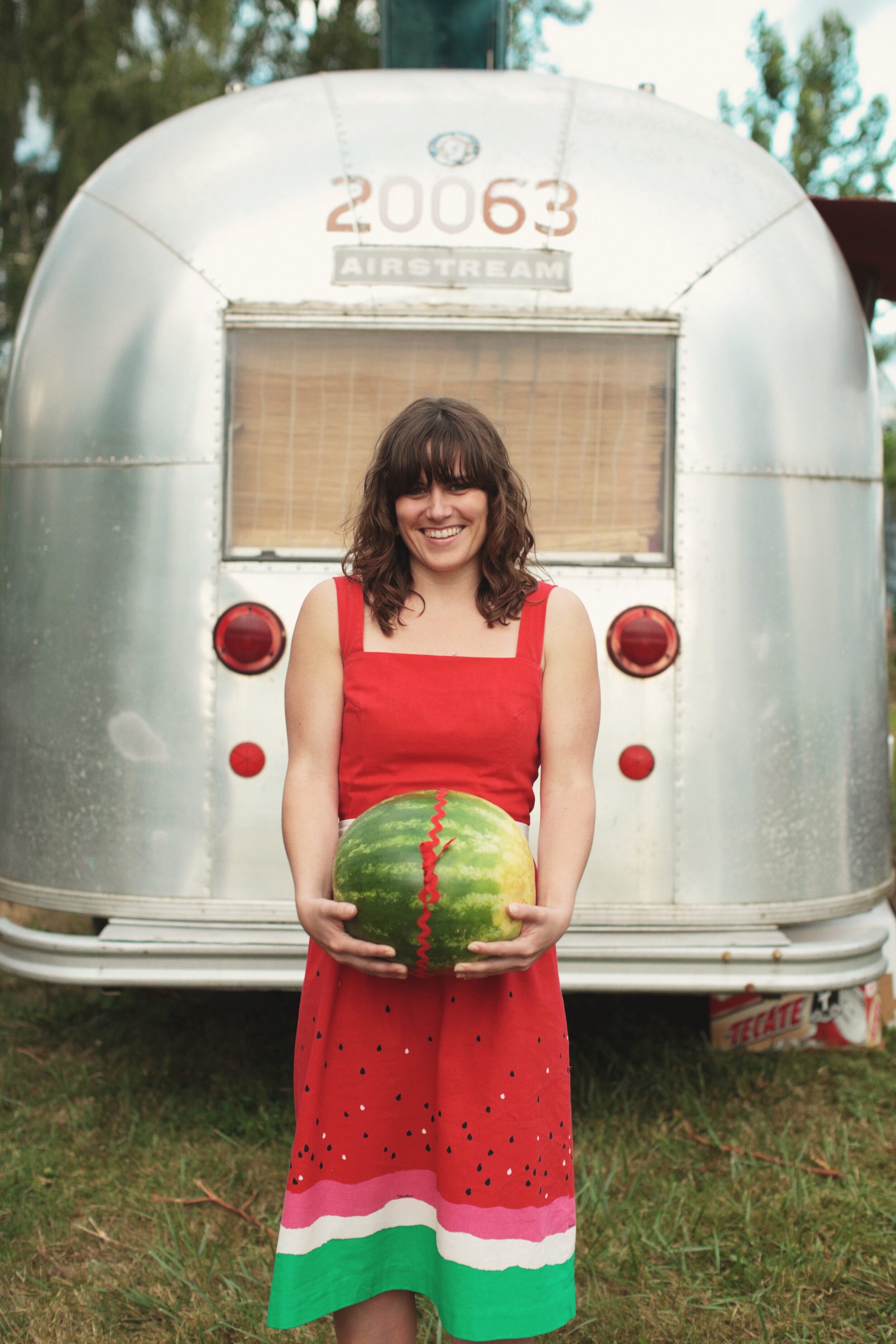 girl holding watermelon