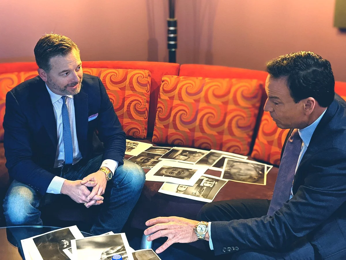 Randy Alvarez coaching Dr. Dan Holtzclaw in the Green Room before his Wellness Hour Newsroom interview