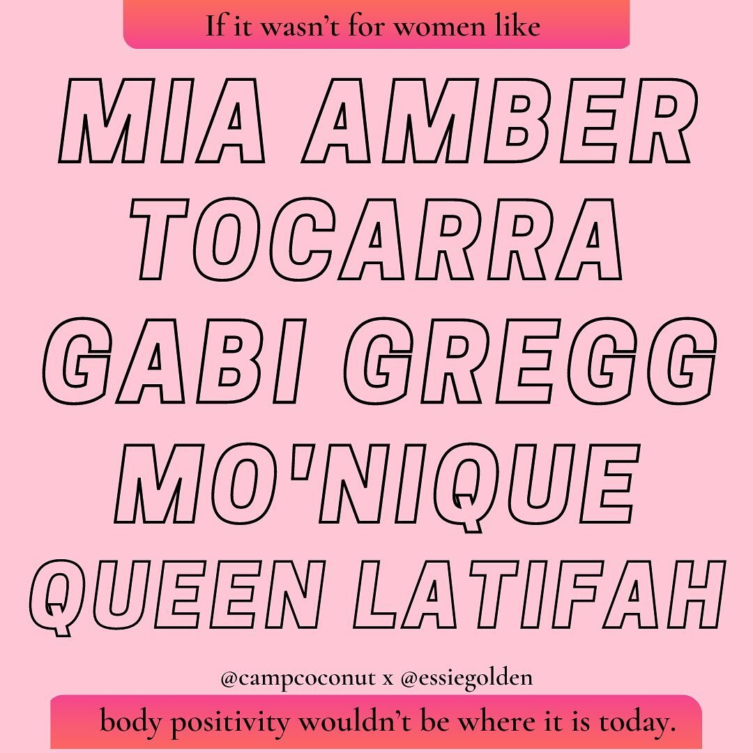 Happy International Women&rsquo;s Day🎉

I got the wonderful opportunity to partner with @campcoconut to help celebrate some incredible Black women who helped pave the way for the body positive movement.

Get to know my favorites, Mia Amber @gabifres