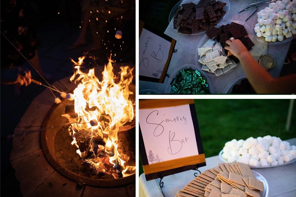 Our wedding planner&nbsp;Wynne Catherine&nbsp;created the most luscious S’mores Bar for our guests to enjoy by the fire pit during dance breaks! It was a huge hit!