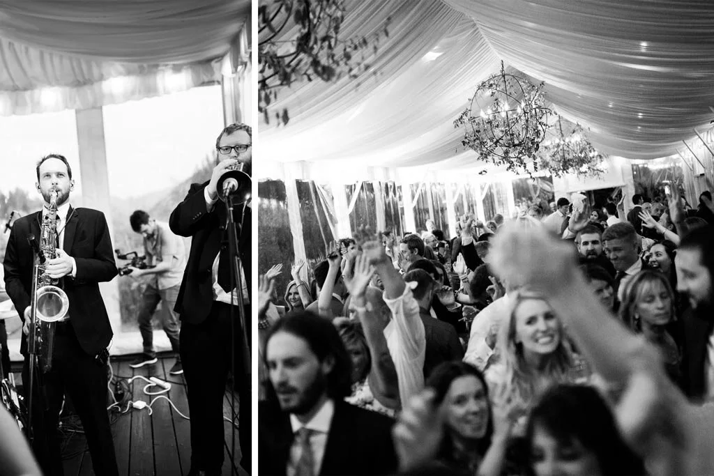 Looking back at our wedding we both agree the best part was the dance floor. We had a separate tent where the&nbsp;Patrick Lentz Band&nbsp;(who I cannot recommend highly enough) was set up. Everybody was on the dance floor all night long, the band w…