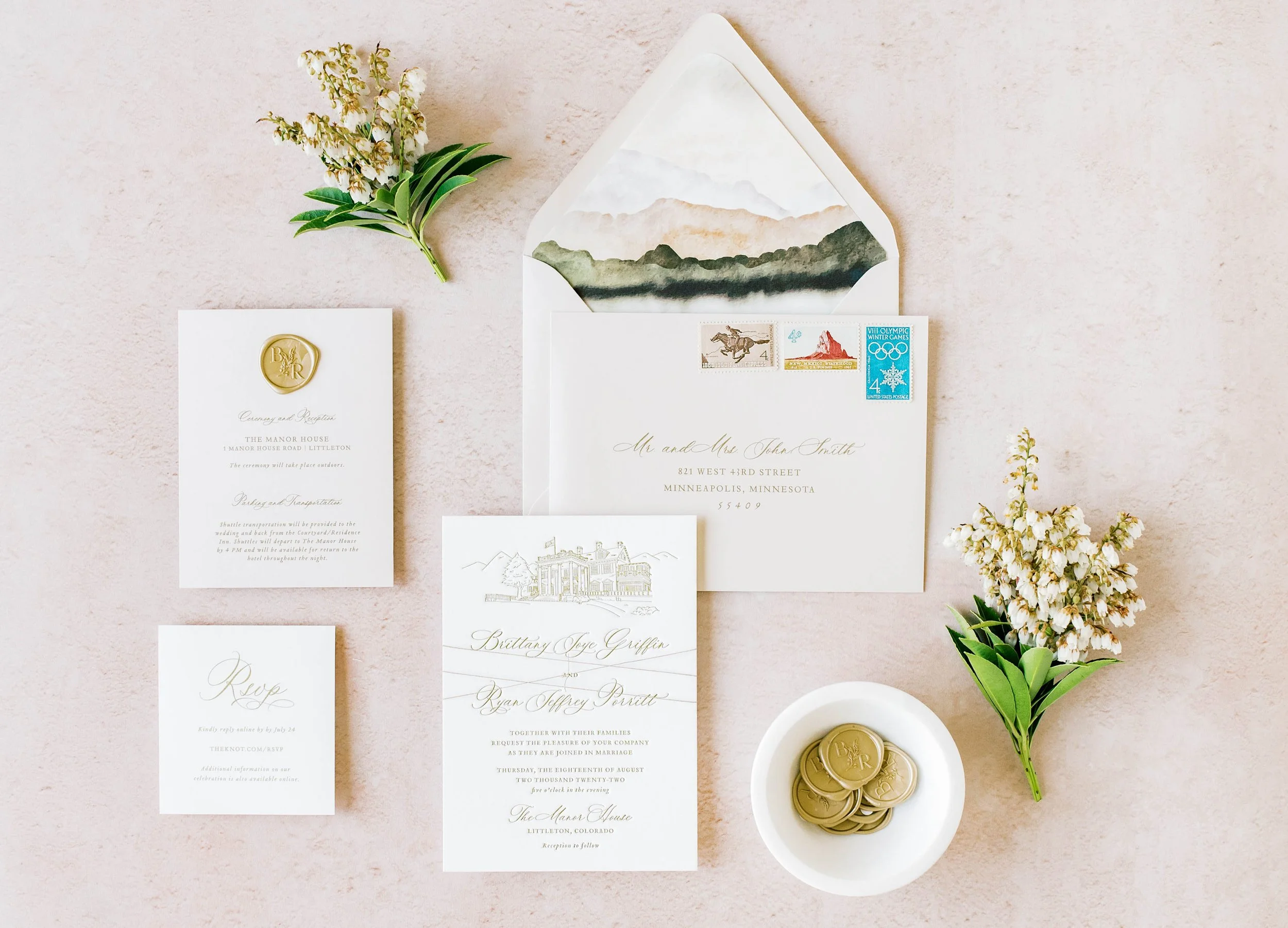 Gallery Letterpress Venue Suite — Paper Rock Scissor Custom Luxury