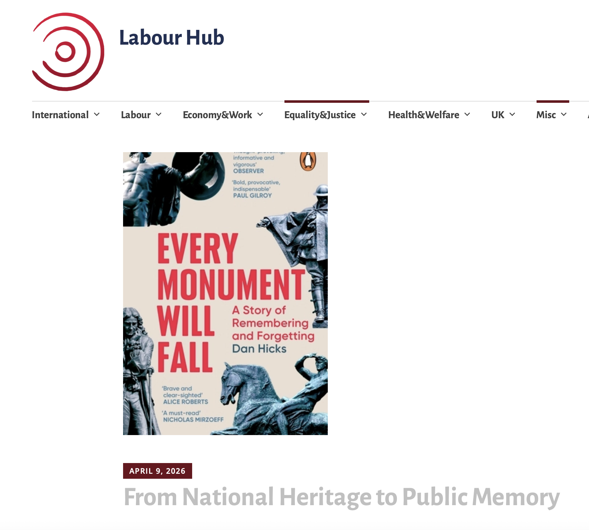 Labour List - from National Heritage to Public Memory